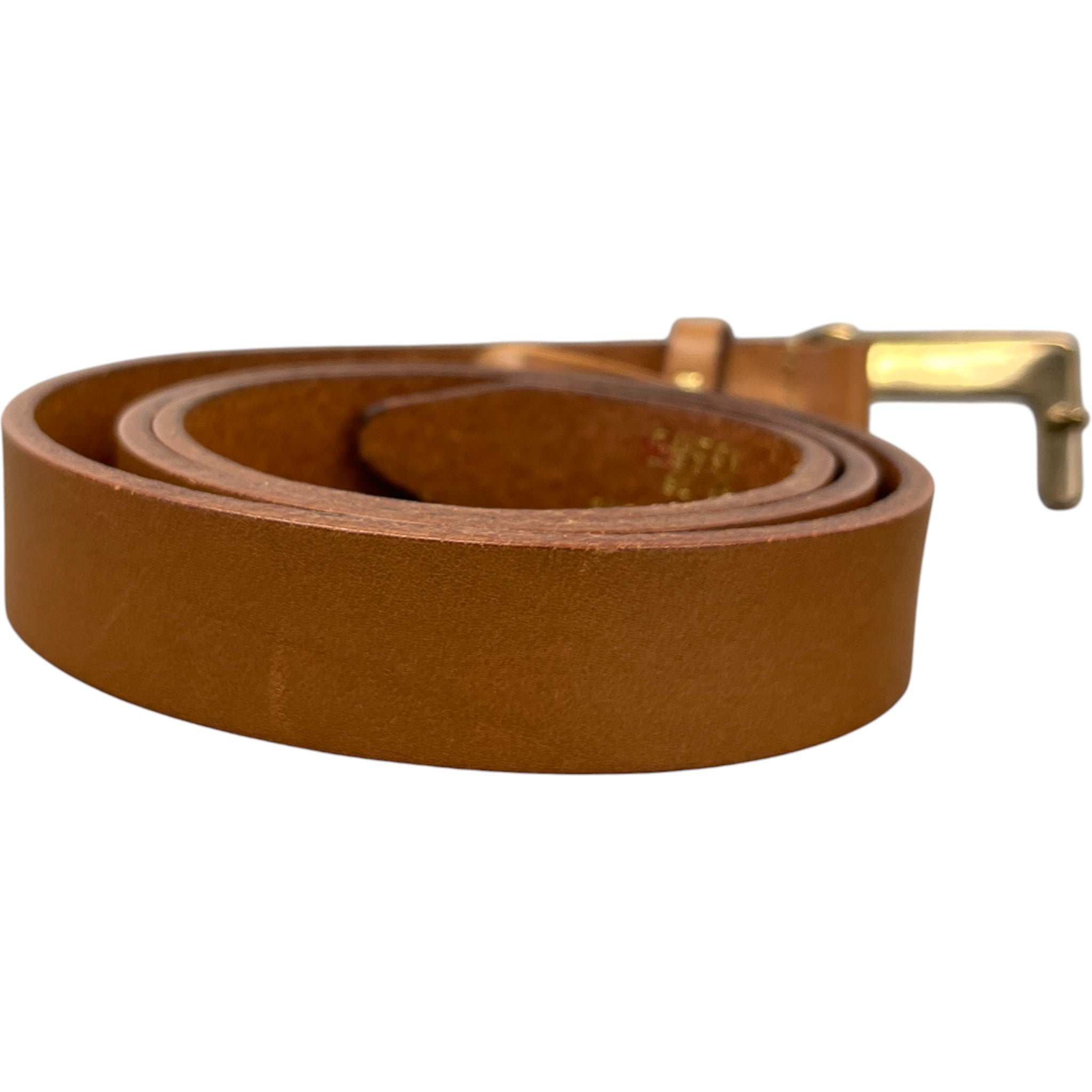 Men's Engraved Logo Belt Brown Size Waist 30"