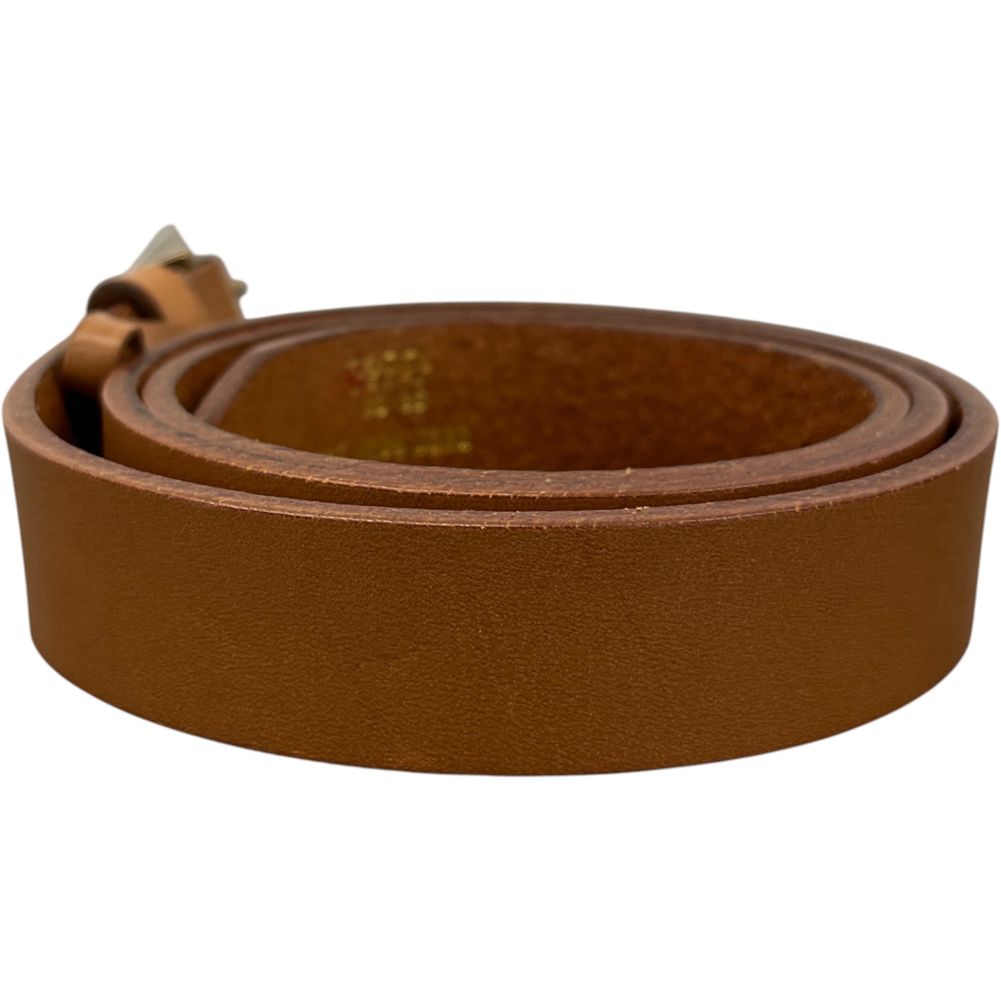 Men's Engraved Logo Belt Brown Size Waist 30"