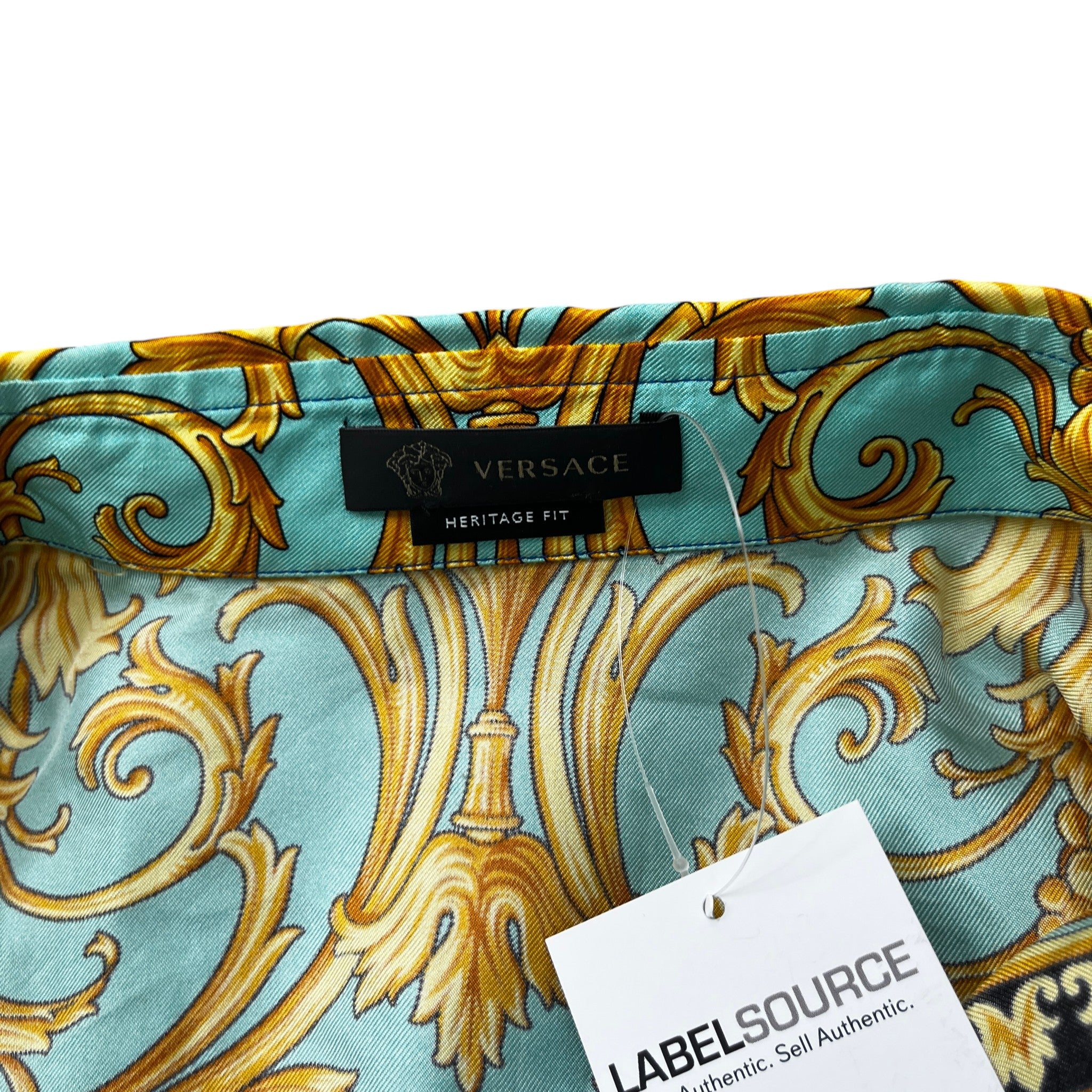 Men's Barocco Print Long Sleeve Shirt Multi-Coloured Size M