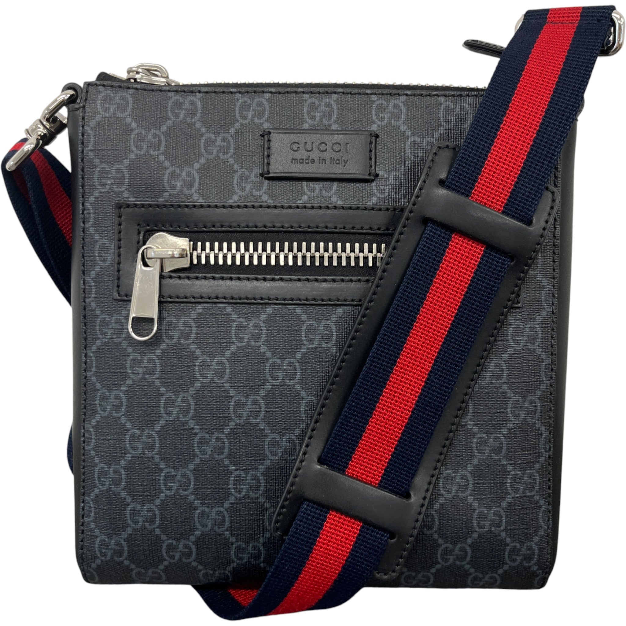 Men's Gg Supreme Small Messenger Bag Black