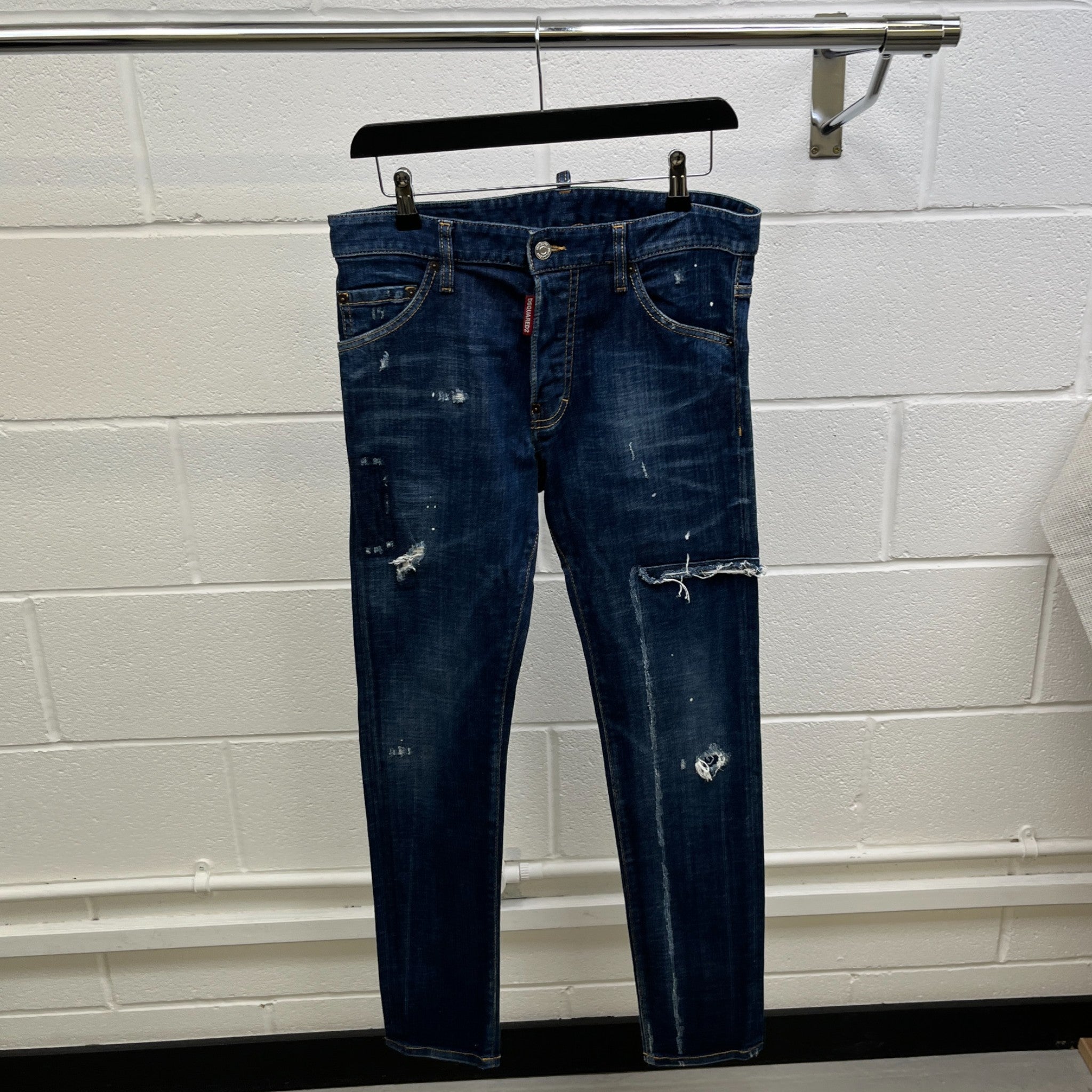 Men's Distressed Jeans Blue Size IT 46 / UK 30