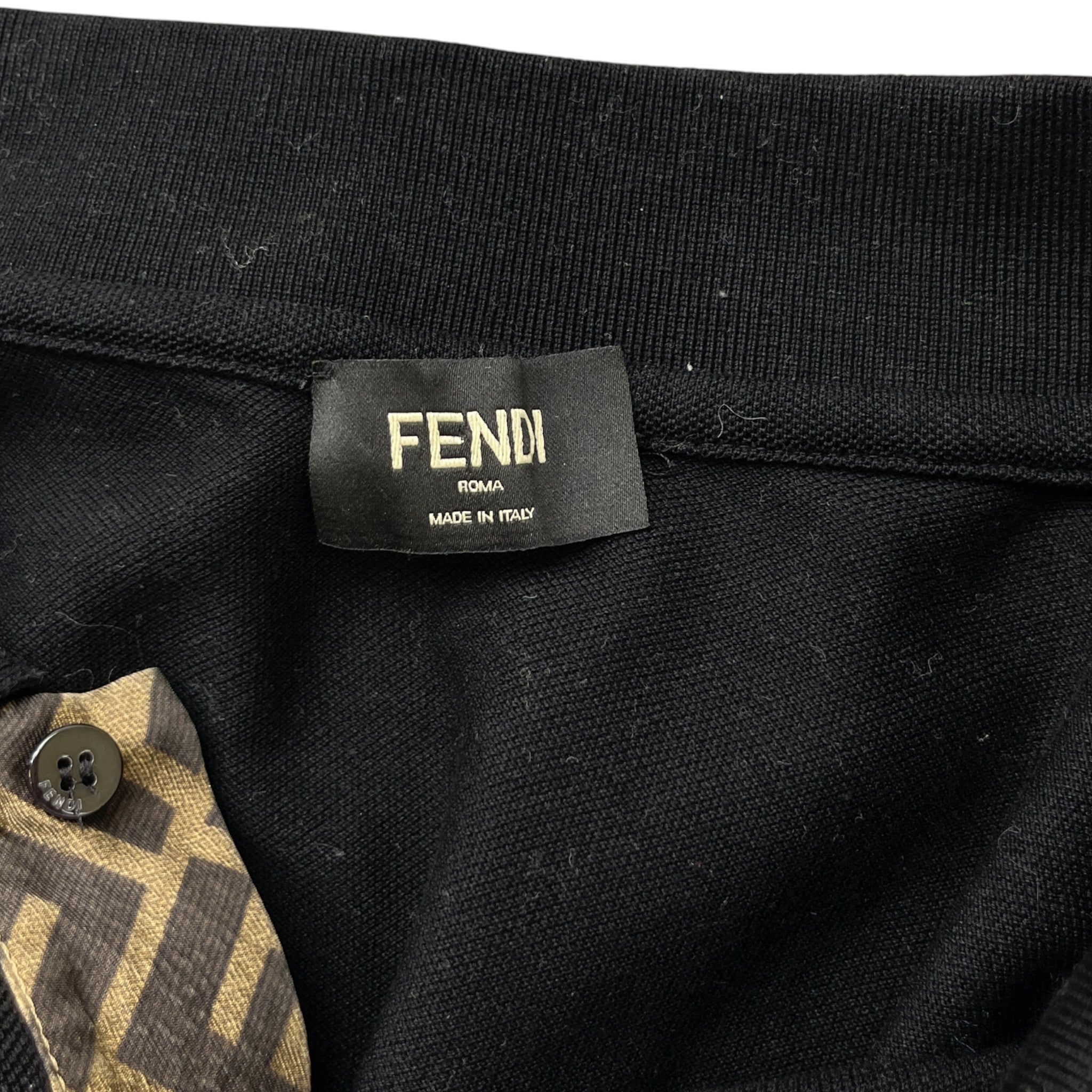 Men's Ff Pique Polo Shirt Black Size L