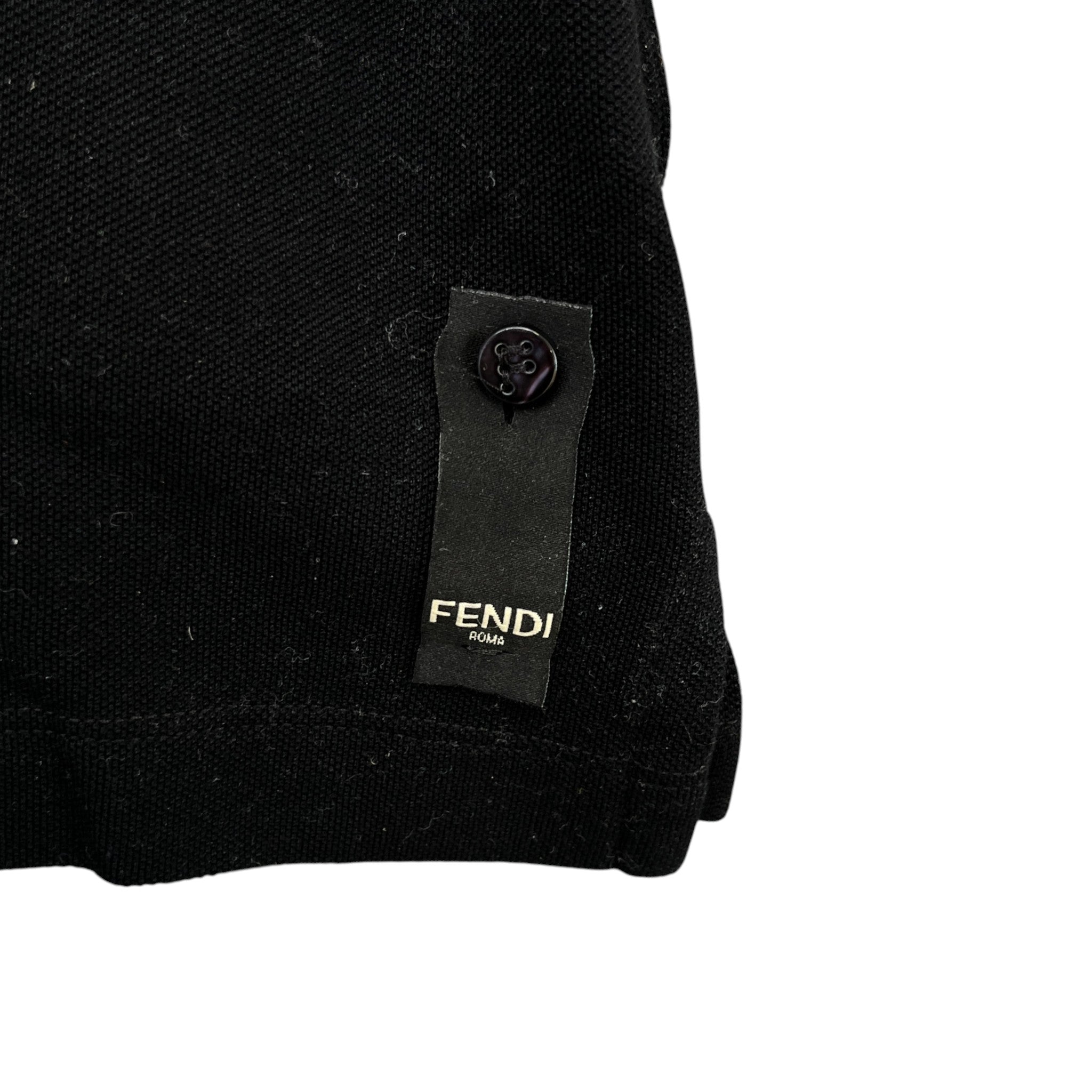 Men's Ff Pique Polo Shirt Black Size L