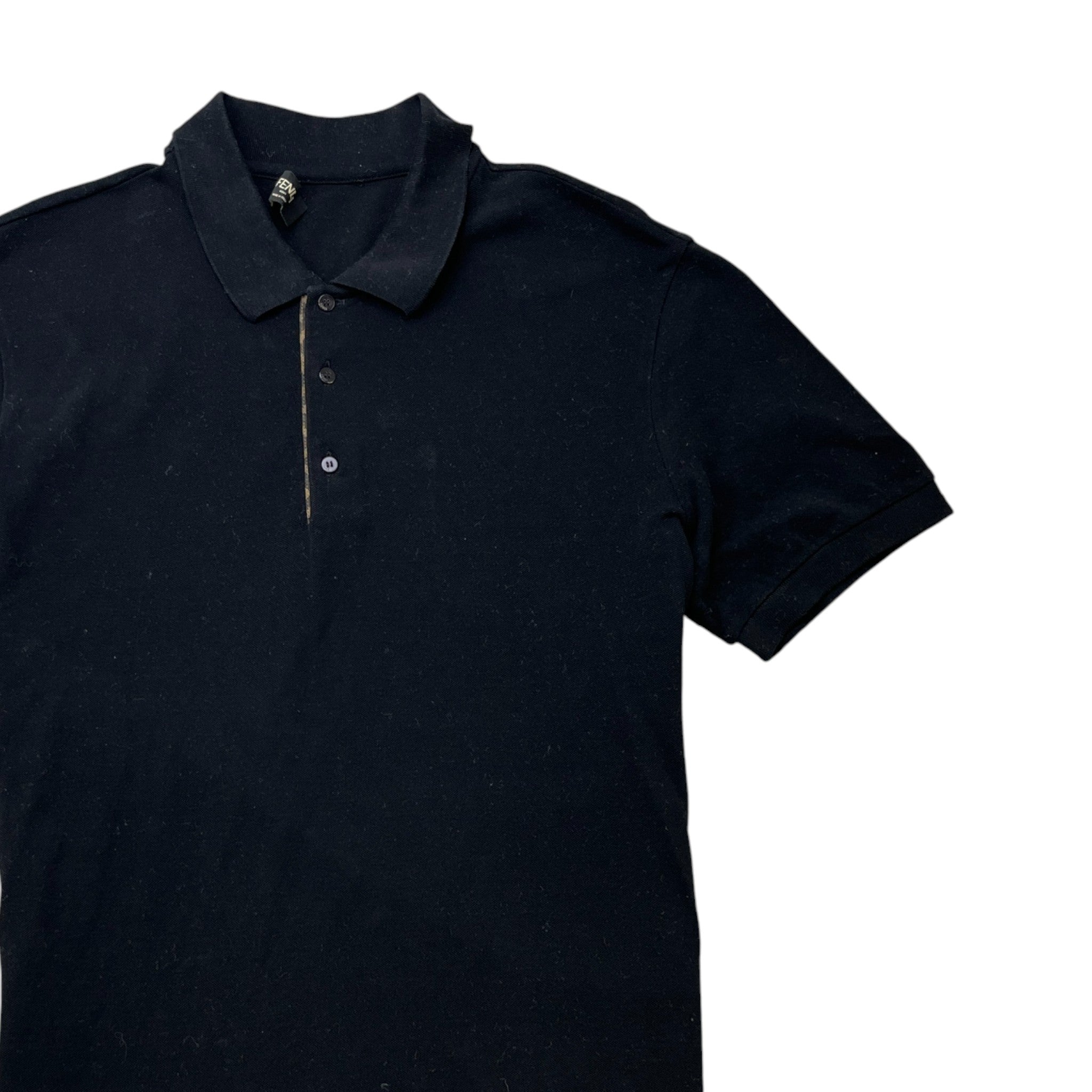Men's Ff Pique Polo Shirt Black Size L