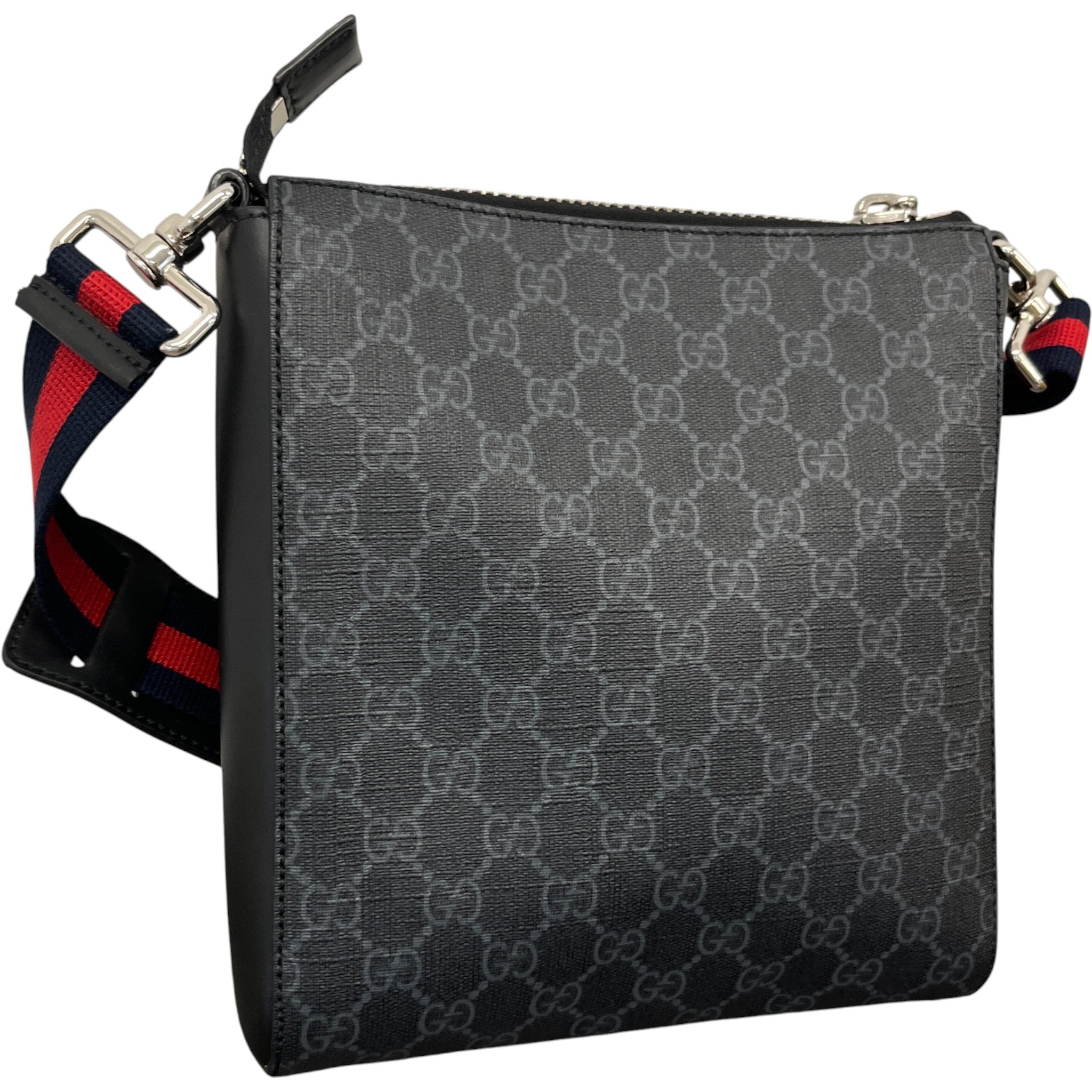 Men's Gg Supreme Small Messenger Bag Black