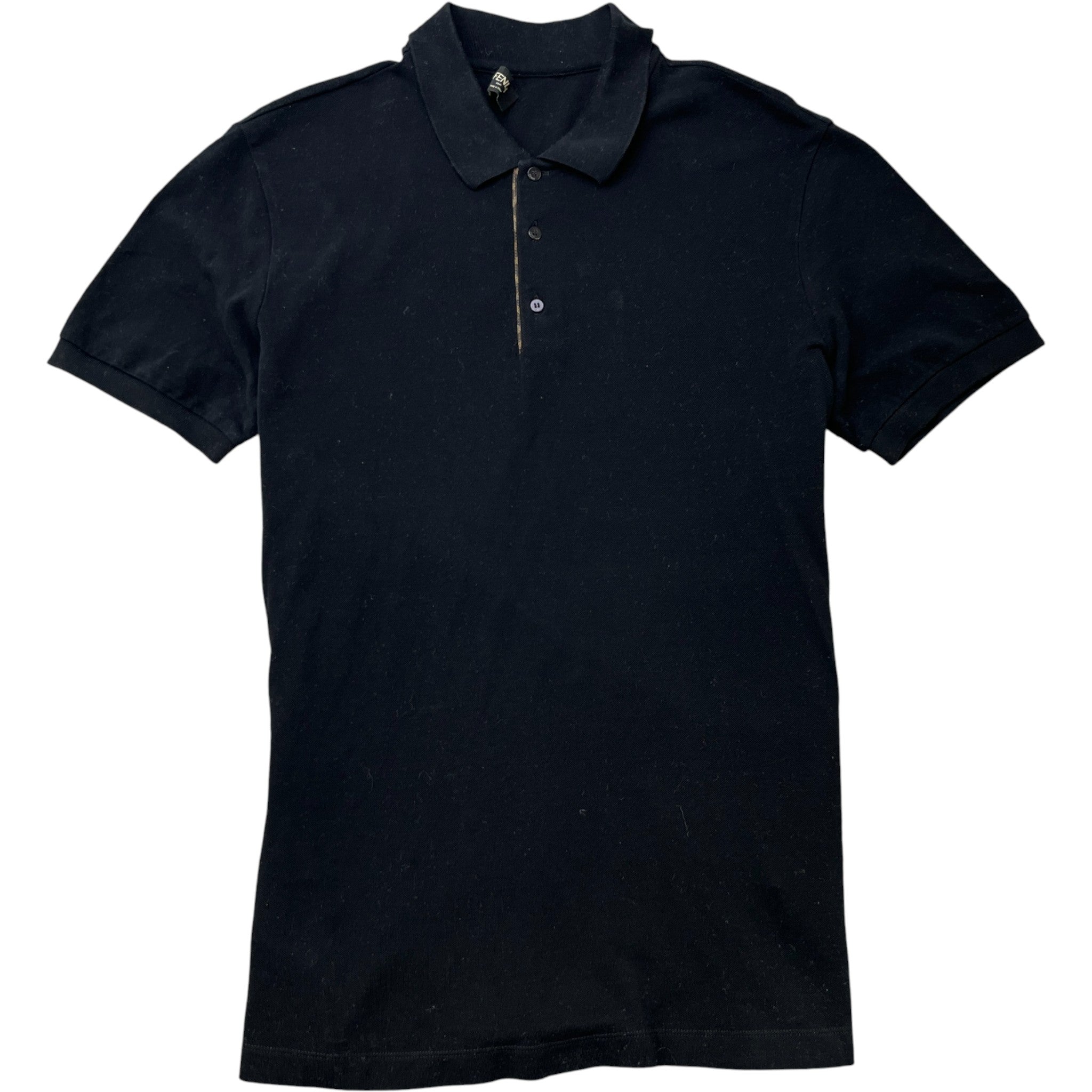 Men's Ff Pique Polo Shirt Black Size L