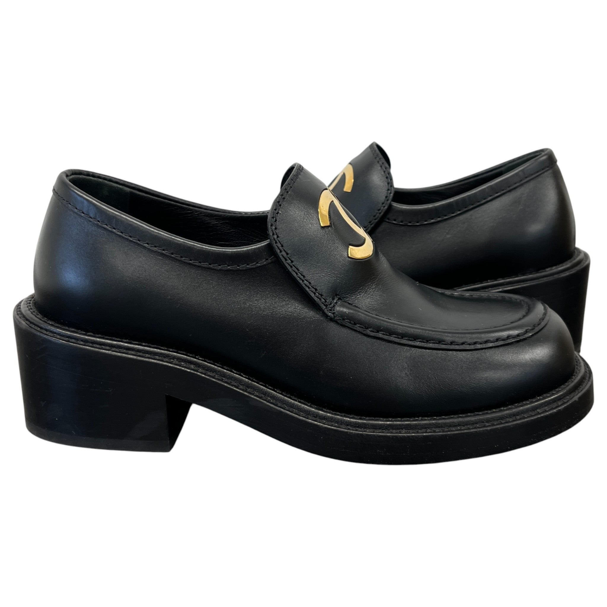 Women's Cc Logo Loafers Black Size EU 35.5 / UK 2.5