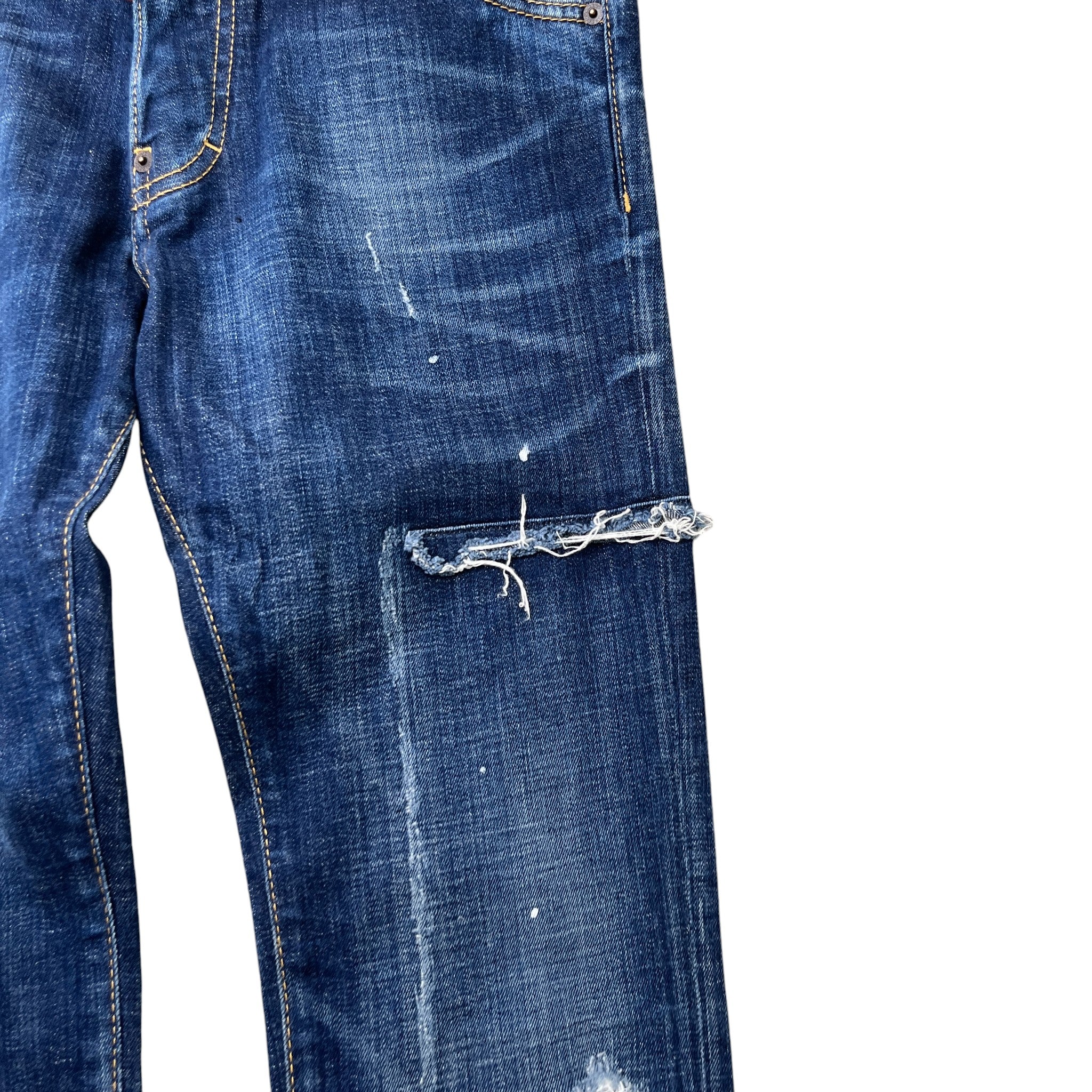 Men's Distressed Jeans Blue Size IT 46 / UK 30