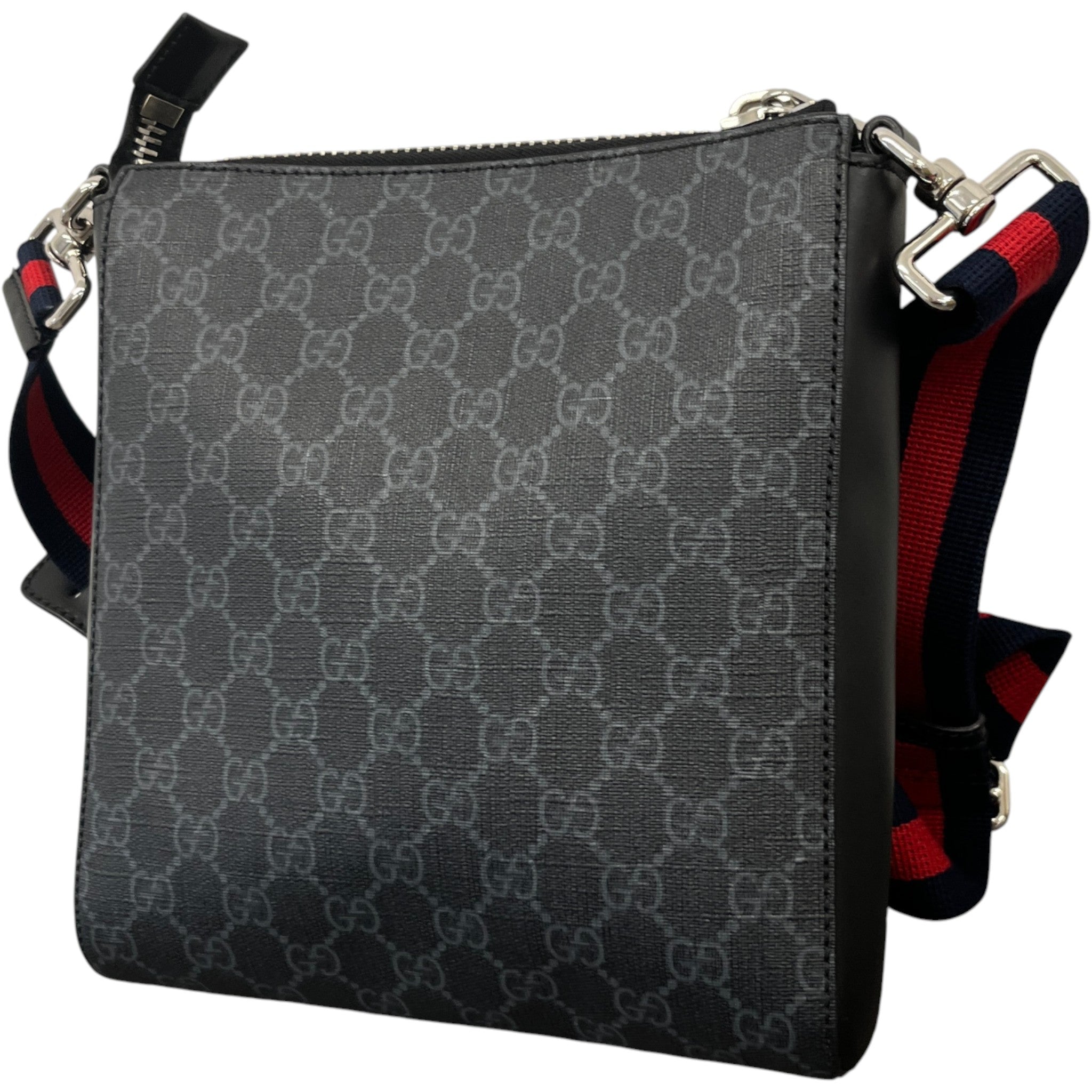 Men's Gg Supreme Small Messenger Bag Black