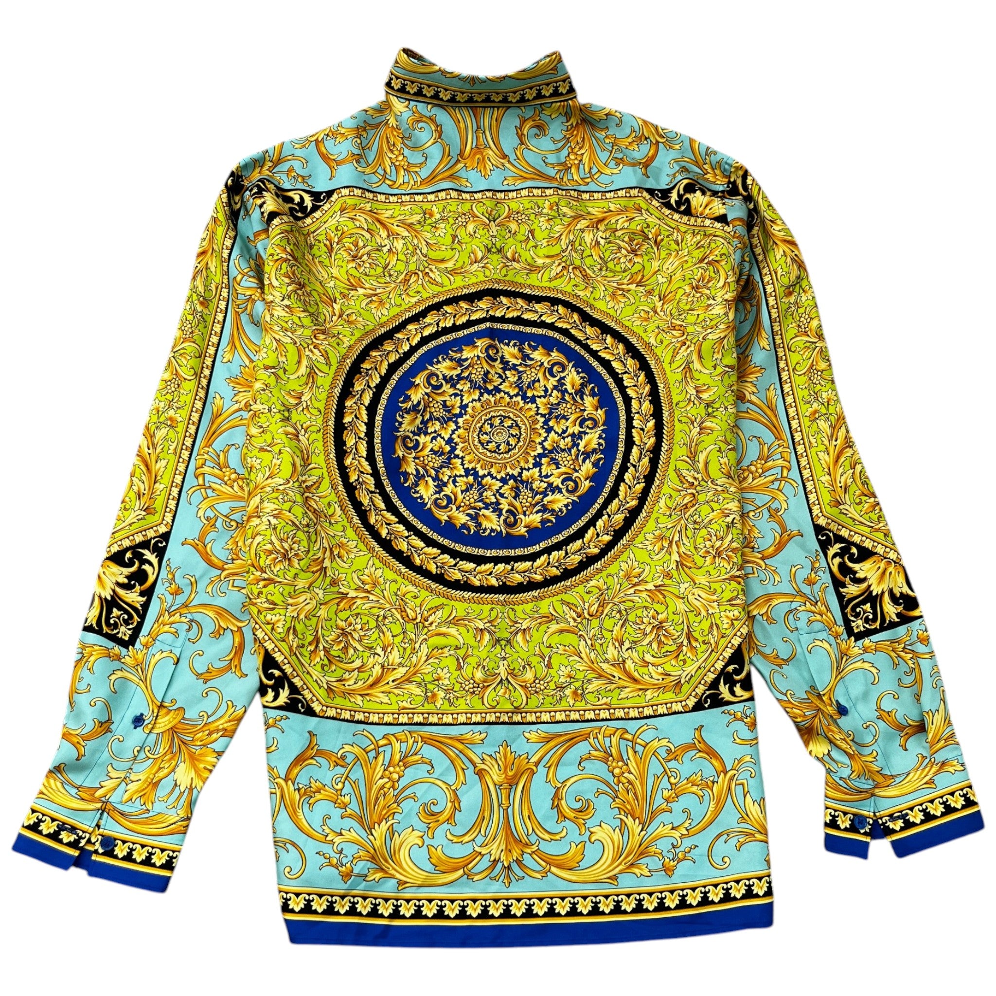 Men's Barocco Print Long Sleeve Shirt Multi-Coloured Size M