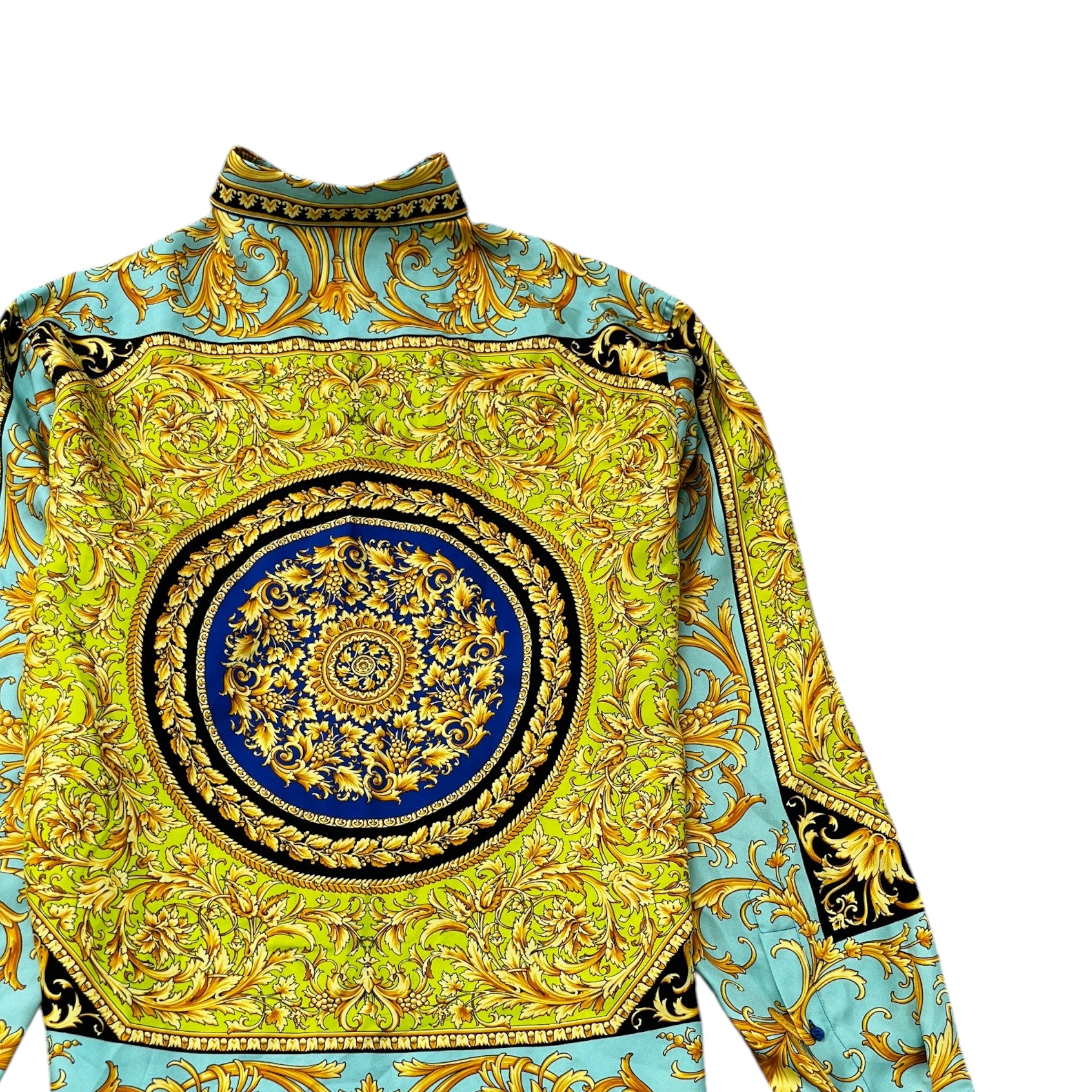 Men's Barocco Print Long Sleeve Shirt Multi-Coloured Size M