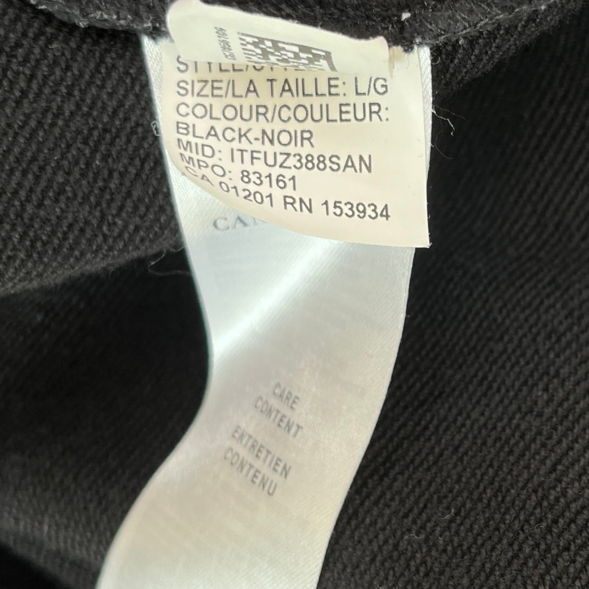 Men's Huron Hoodie Black Size L