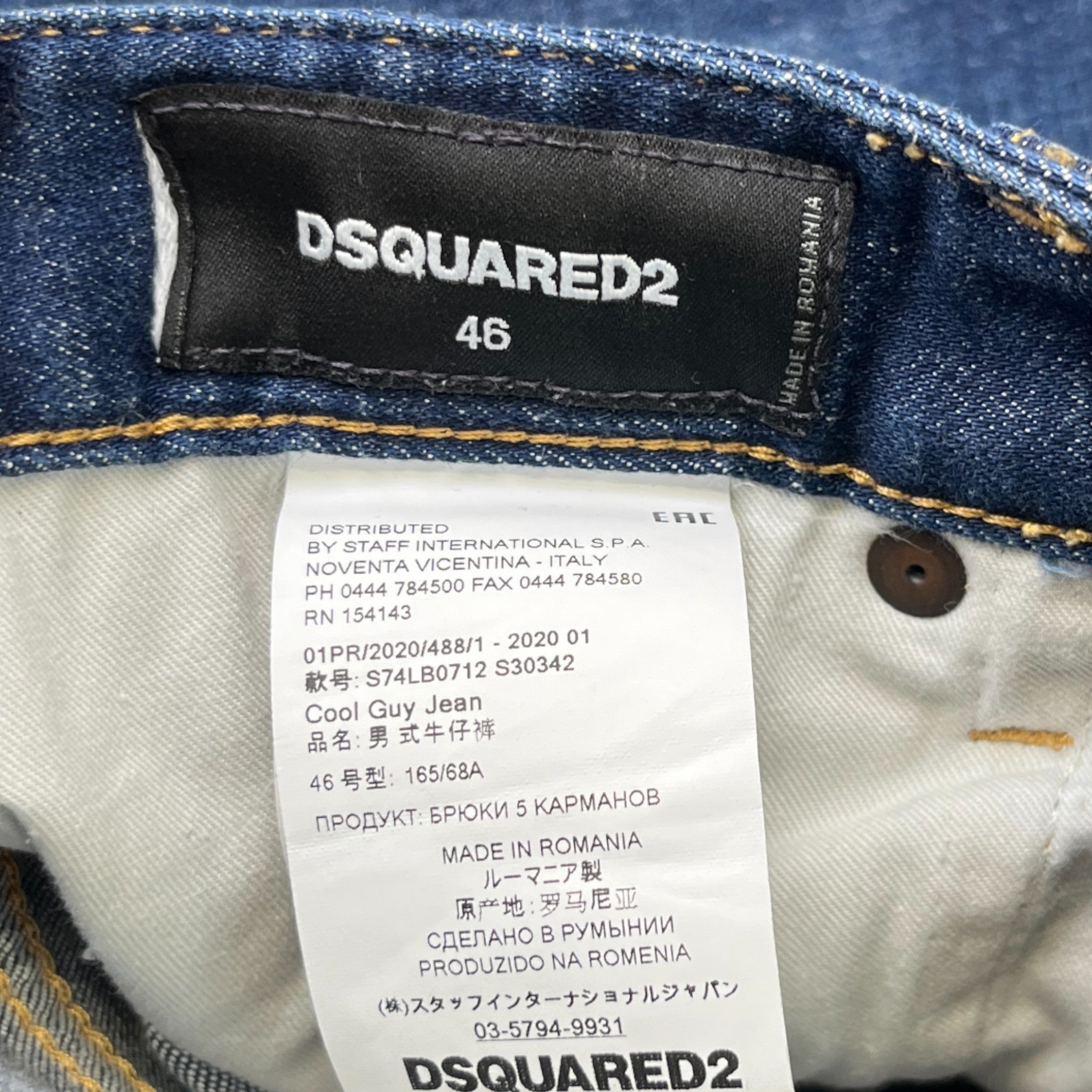 Men's Distressed Jeans Blue Size IT 46 / UK 30