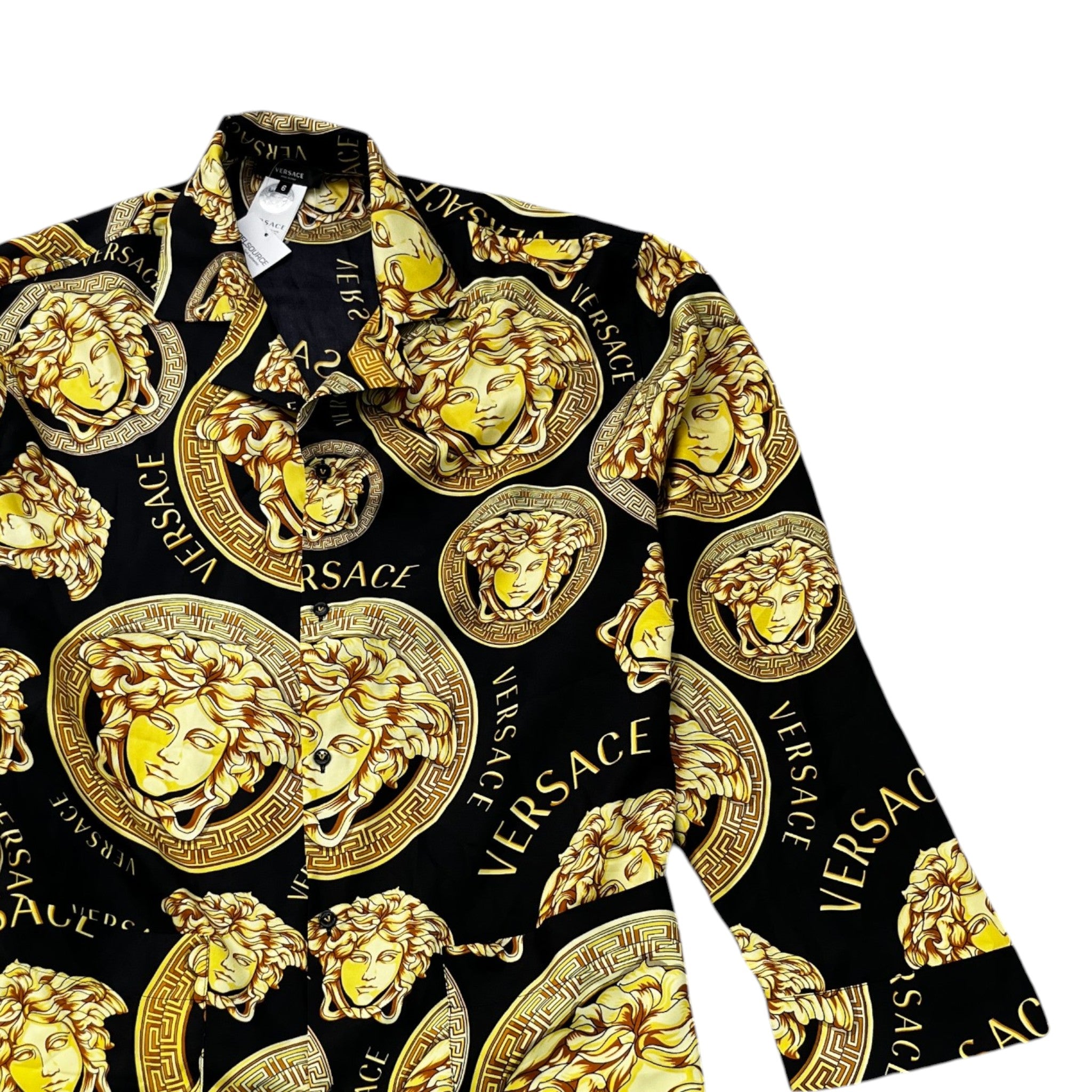 Men's Medusa Amplified Long Sleeve Shirt Black Size IT 52 / UK XL