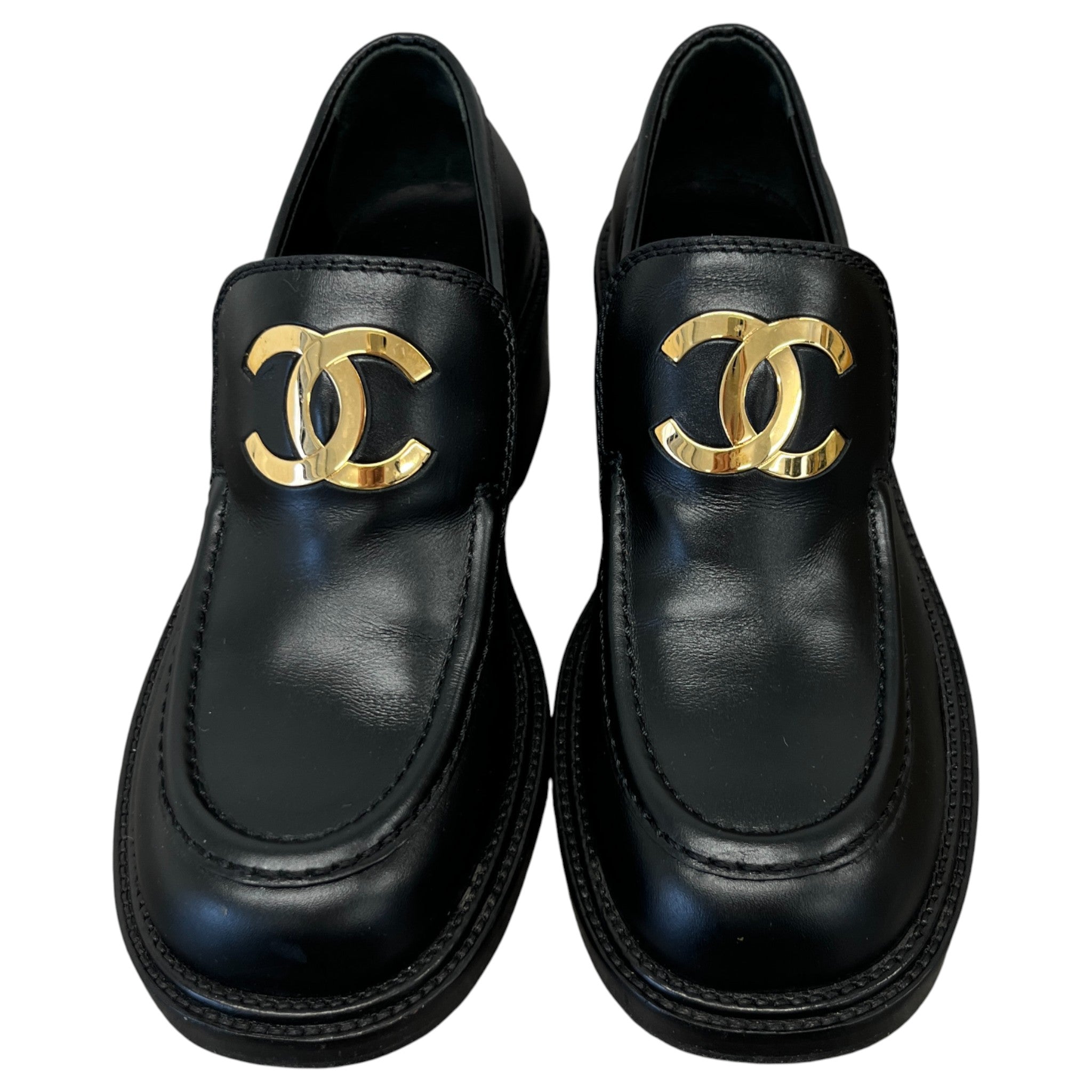 Women's Cc Logo Loafers Black Size EU 35.5 / UK 2.5