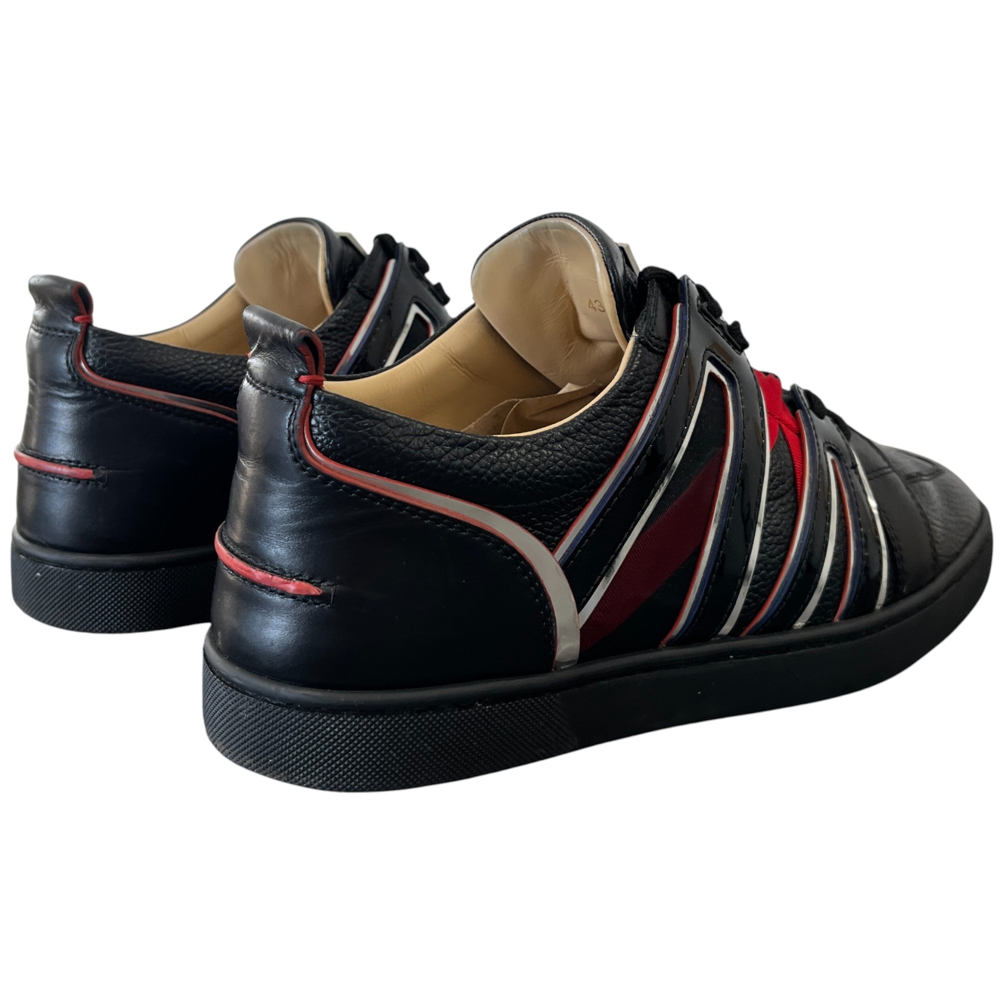 Men's Vida Viva Flat Low Trainers Black Size EU 43.5 / UK 9.5