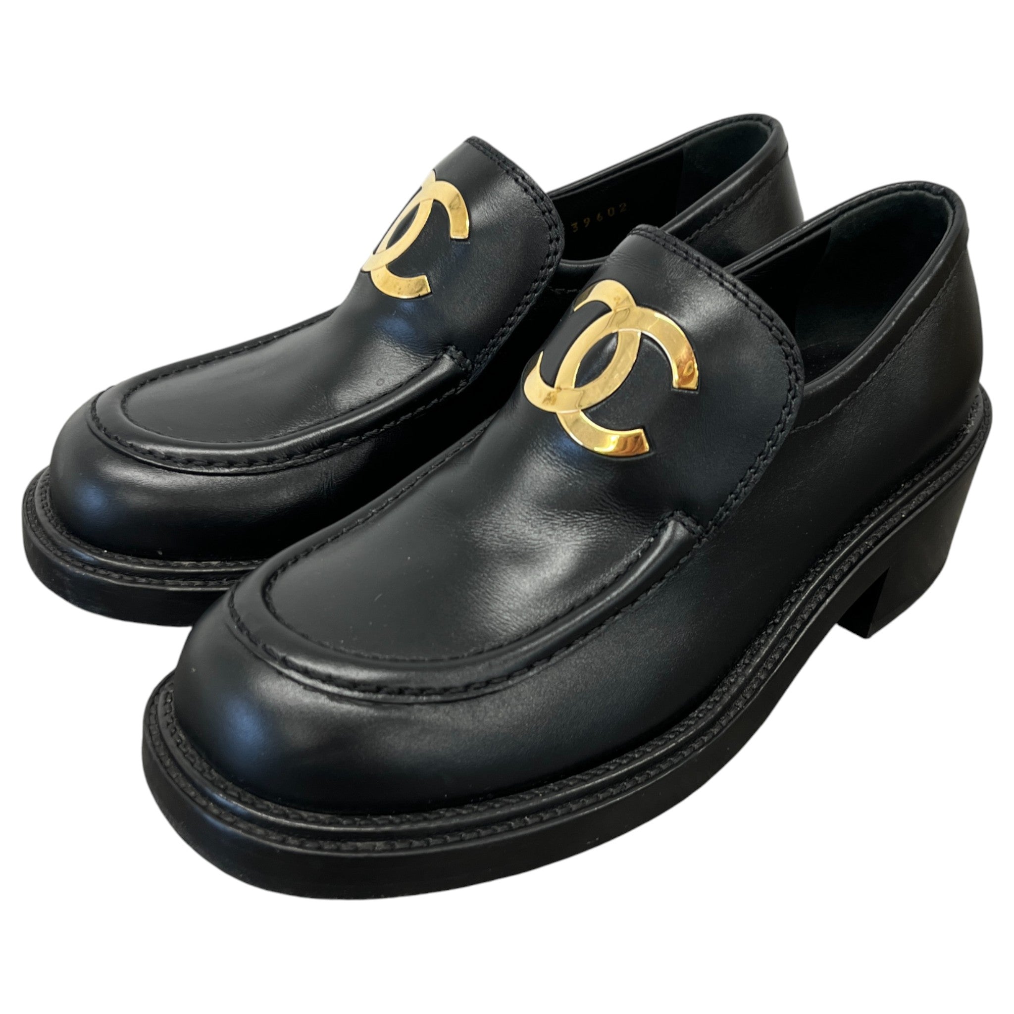Women's Cc Logo Loafers Black Size EU 35.5 / UK 2.5