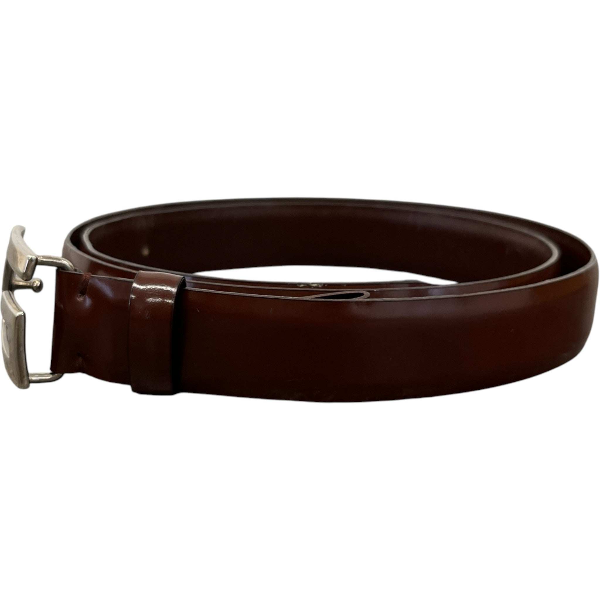 Men's Square G Buckle Belt Brown Size Waist 32"