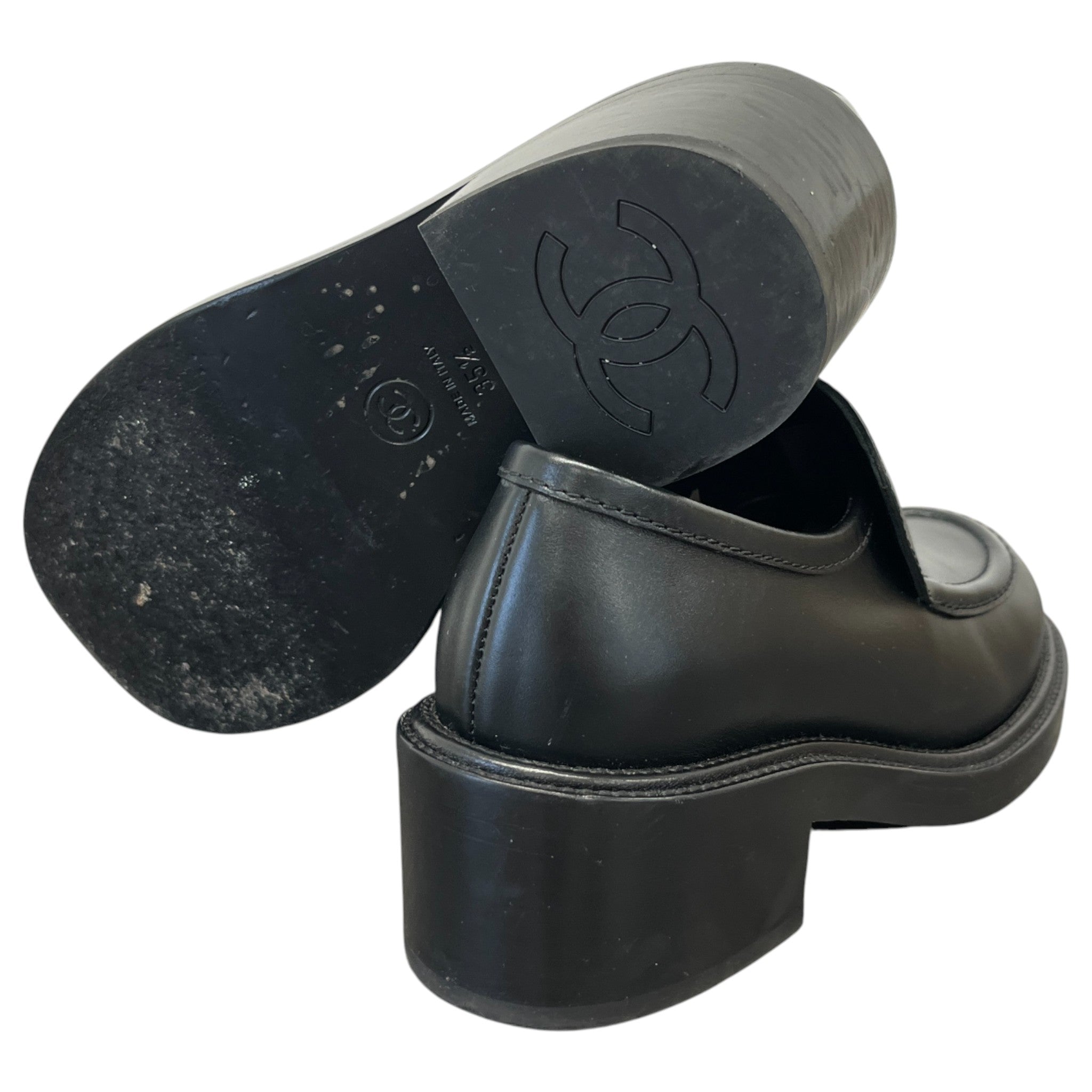 Women's Cc Logo Loafers Black Size EU 35.5 / UK 2.5