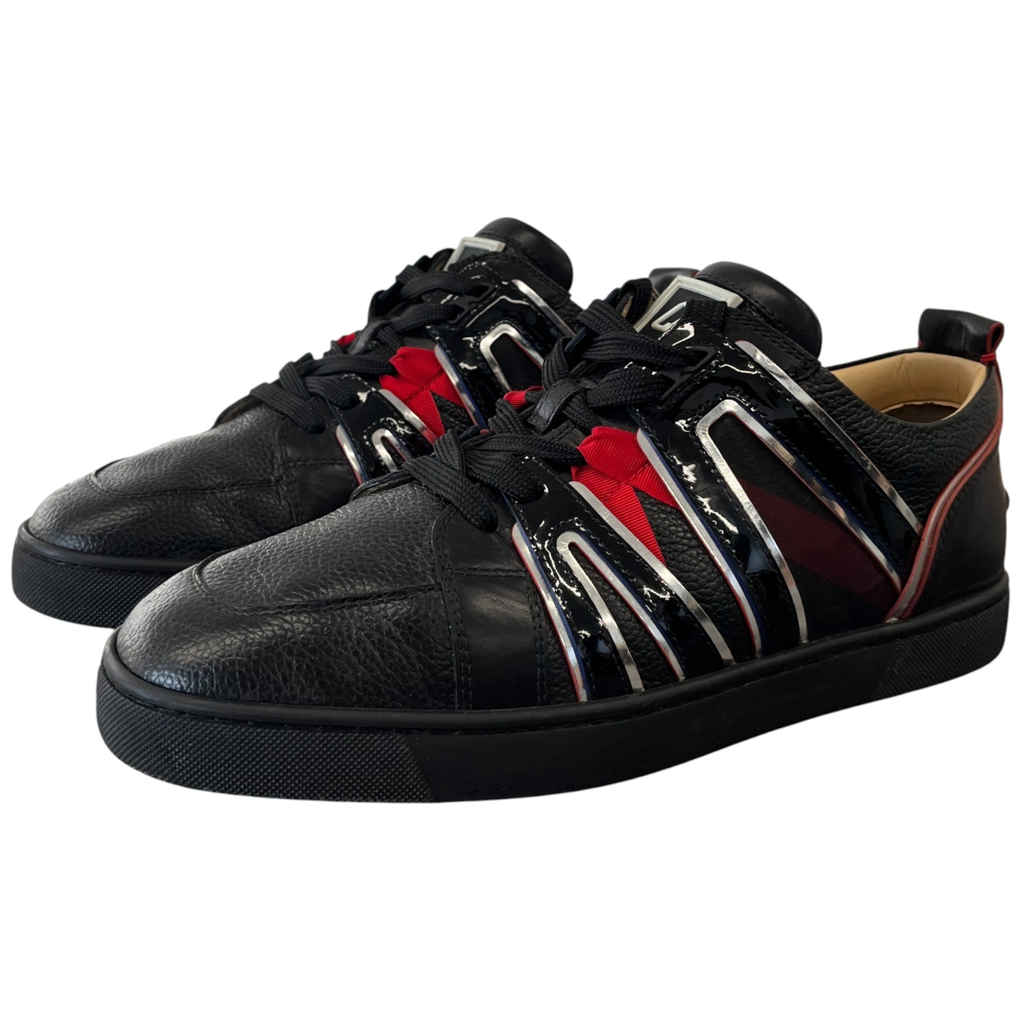 Men's Vida Viva Flat Low Trainers Black Size EU 43.5 / UK 9.5