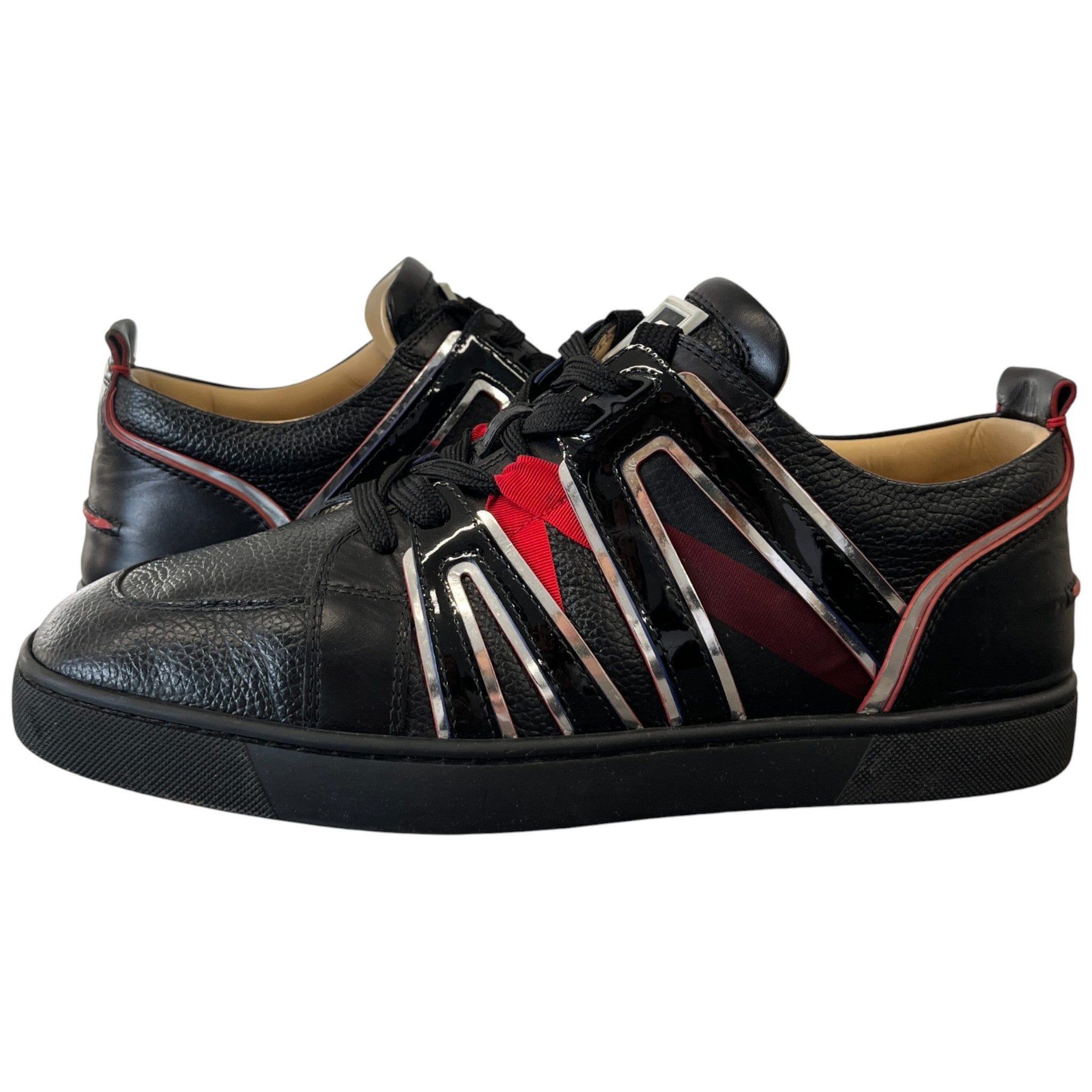 Men's Vida Viva Flat Low Trainers Black Size EU 43.5 / UK 9.5