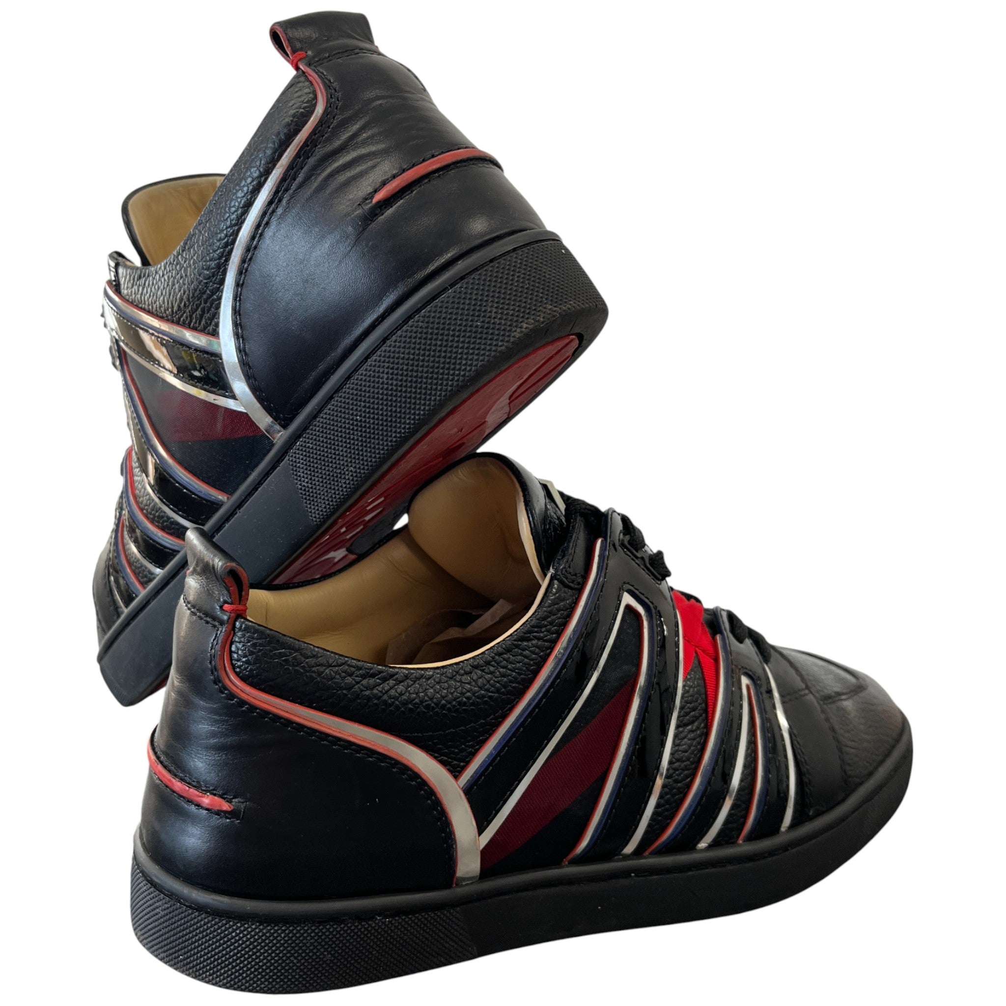 Men's Vida Viva Flat Low Trainers Black Size EU 43.5 / UK 9.5