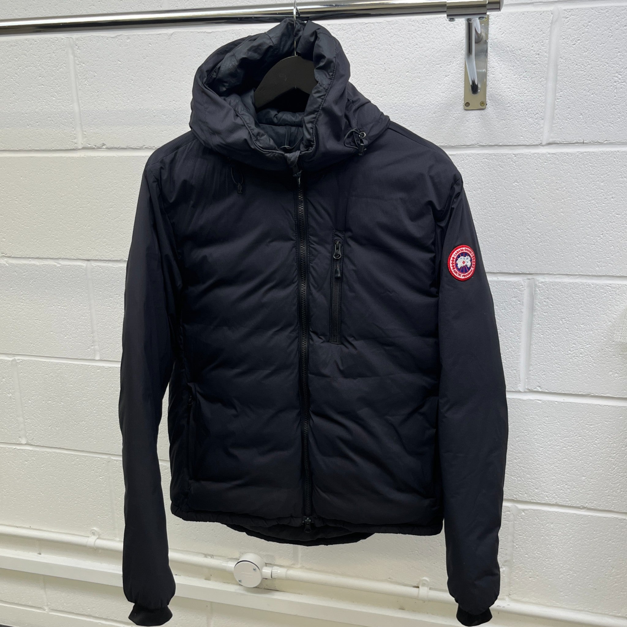 Men's Lodge Hoody Down Jacket Black Size M