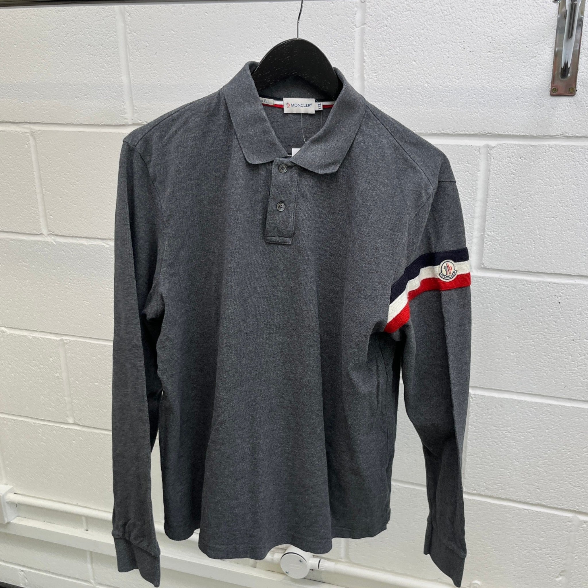 Men's Maglia Polo Shirt Grey Size XXL