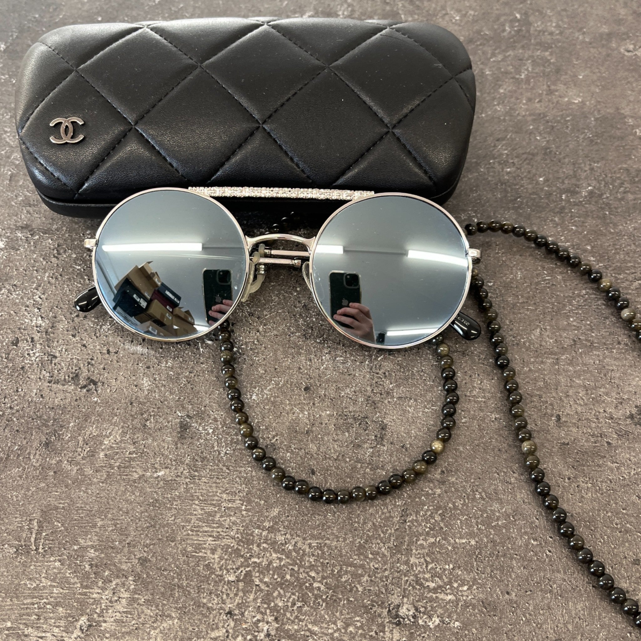 Women's 4232 Mirrored Round Pilot Sunglasses Silver