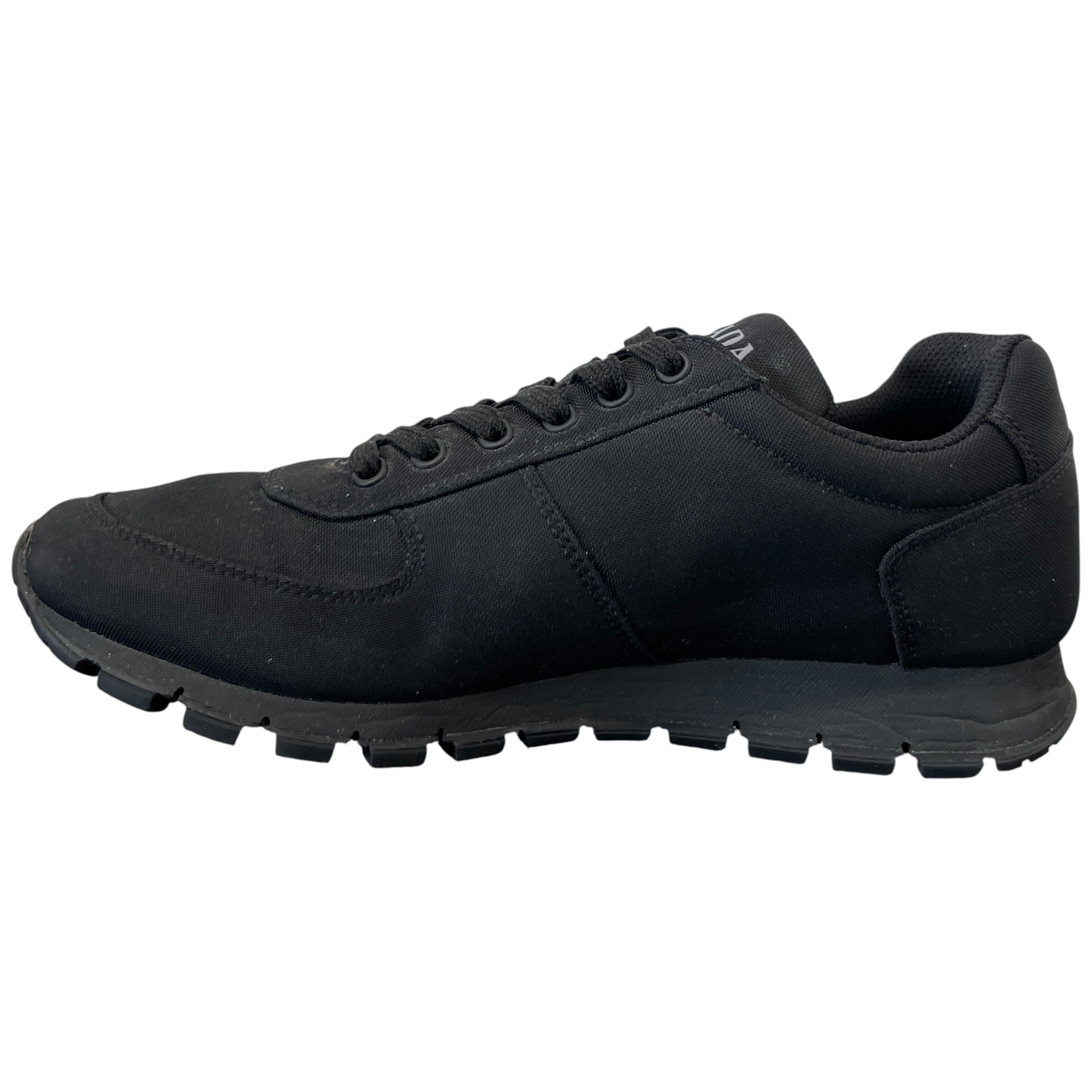 Men's Nylon Logo Low Trainers Black Size EU 41 / UK 7