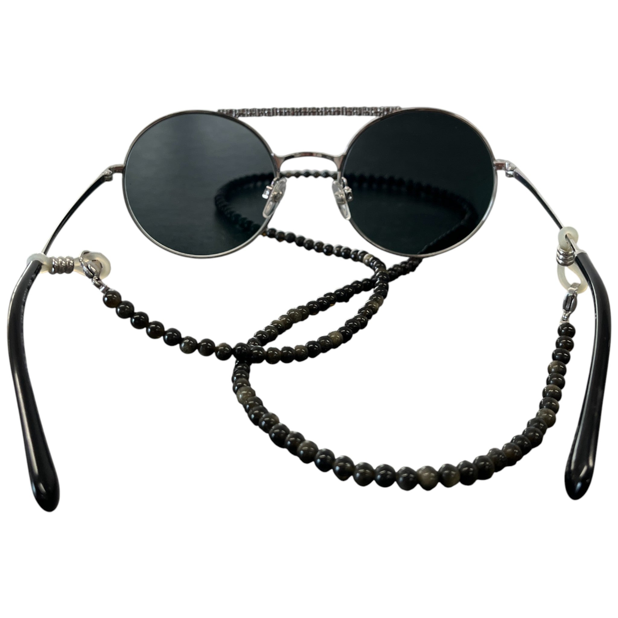 Women's 4232 Mirrored Round Pilot Sunglasses Silver