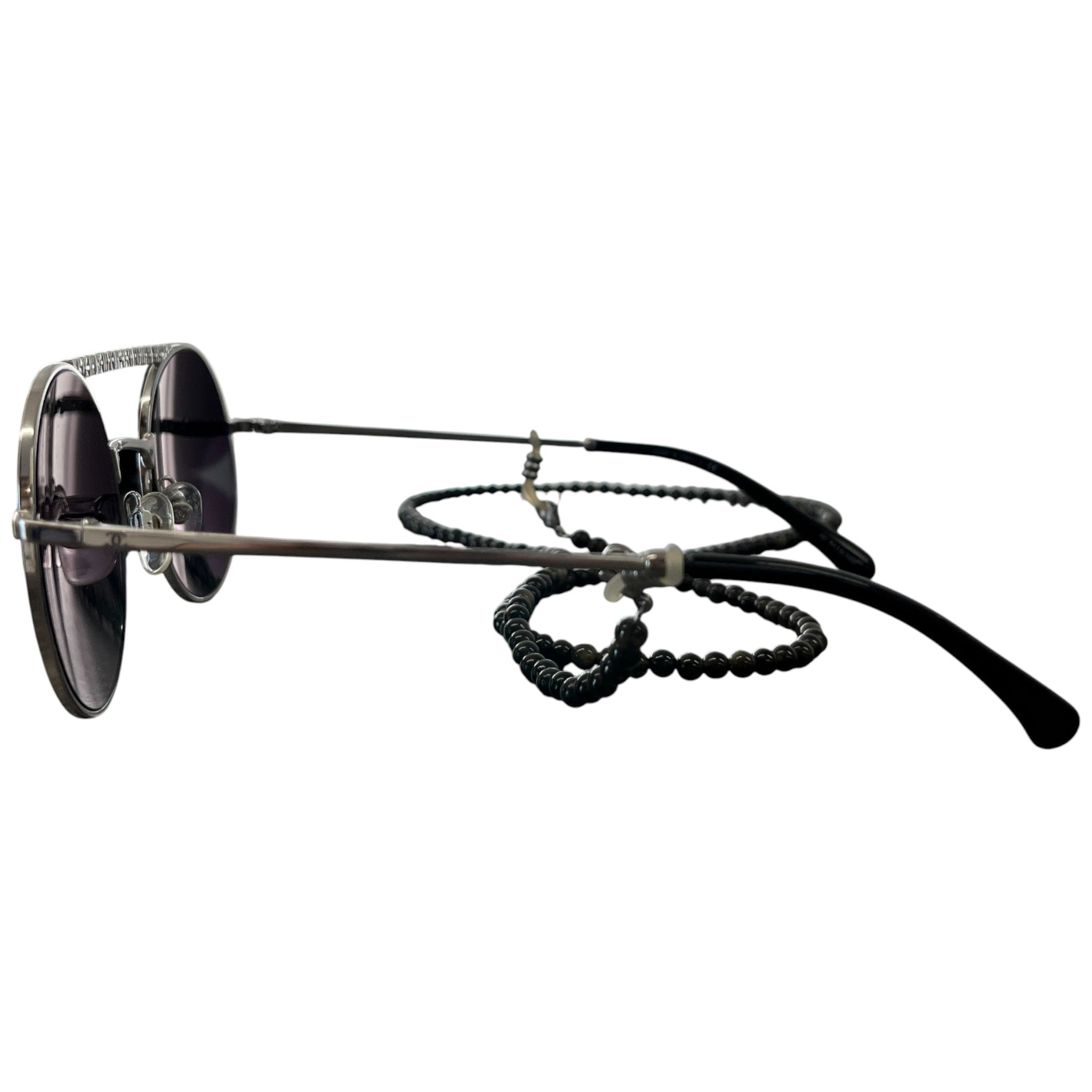 Women's 4232 Mirrored Round Pilot Sunglasses Silver