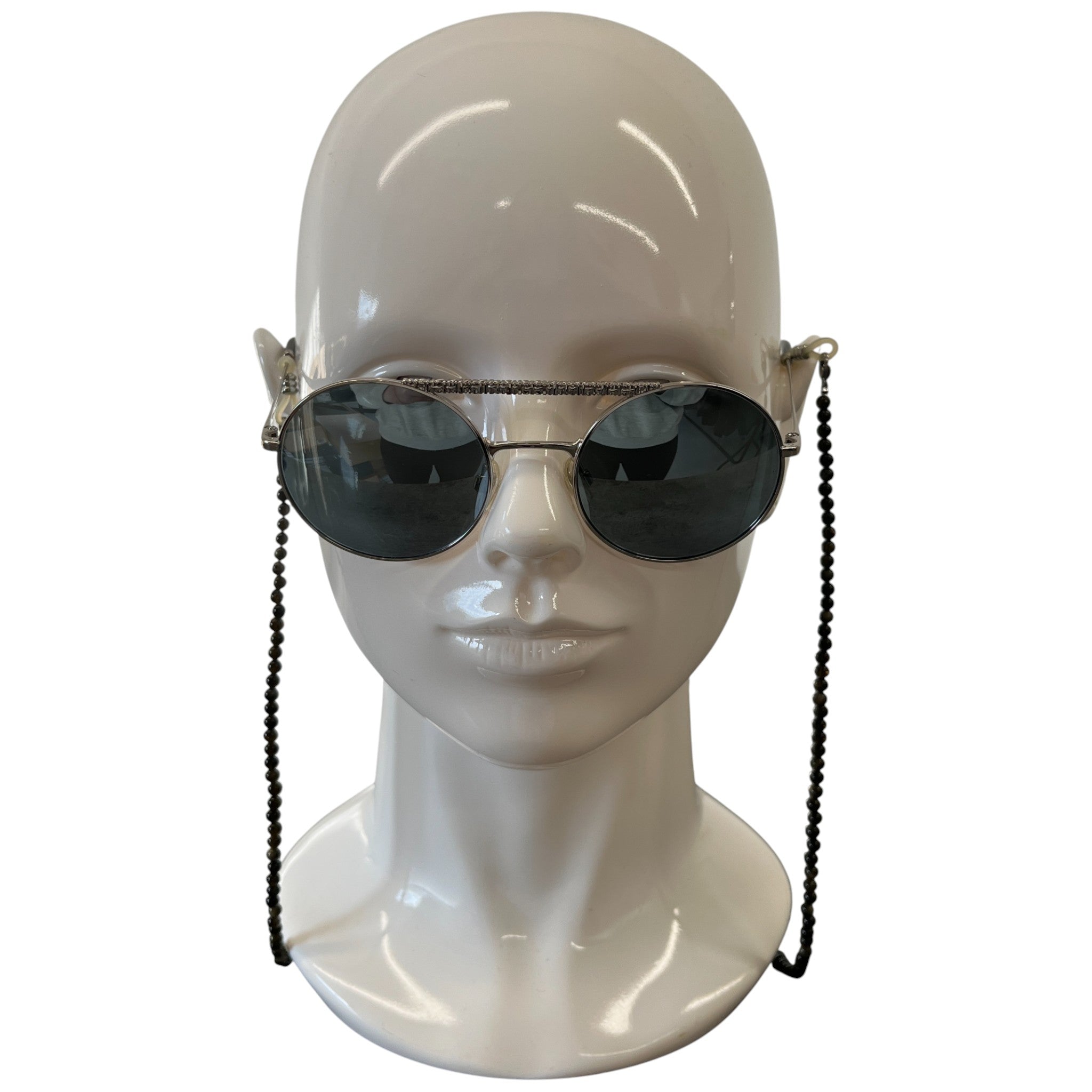 Women's 4232 Mirrored Round Pilot Sunglasses Silver