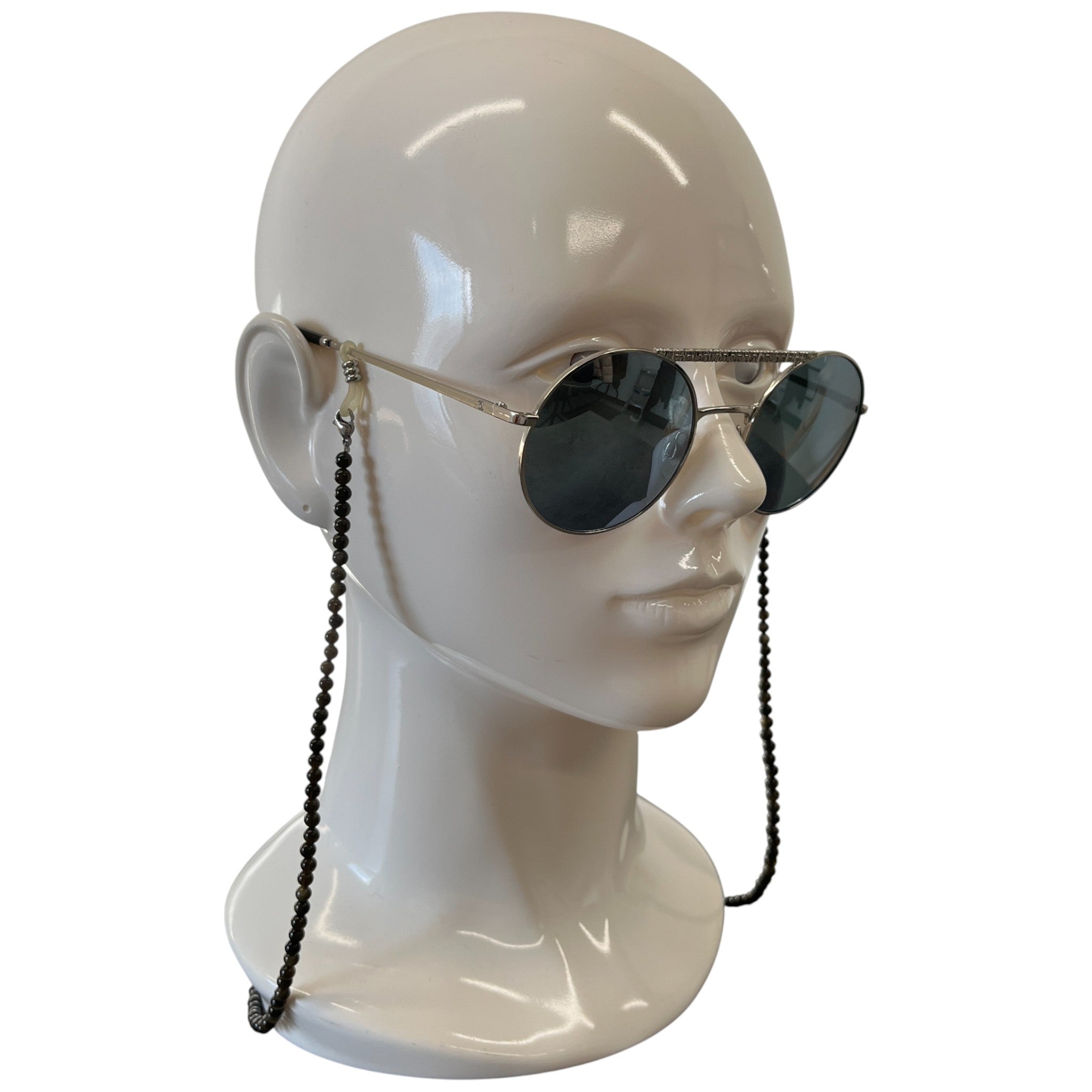 Women's 4232 Mirrored Round Pilot Sunglasses Silver