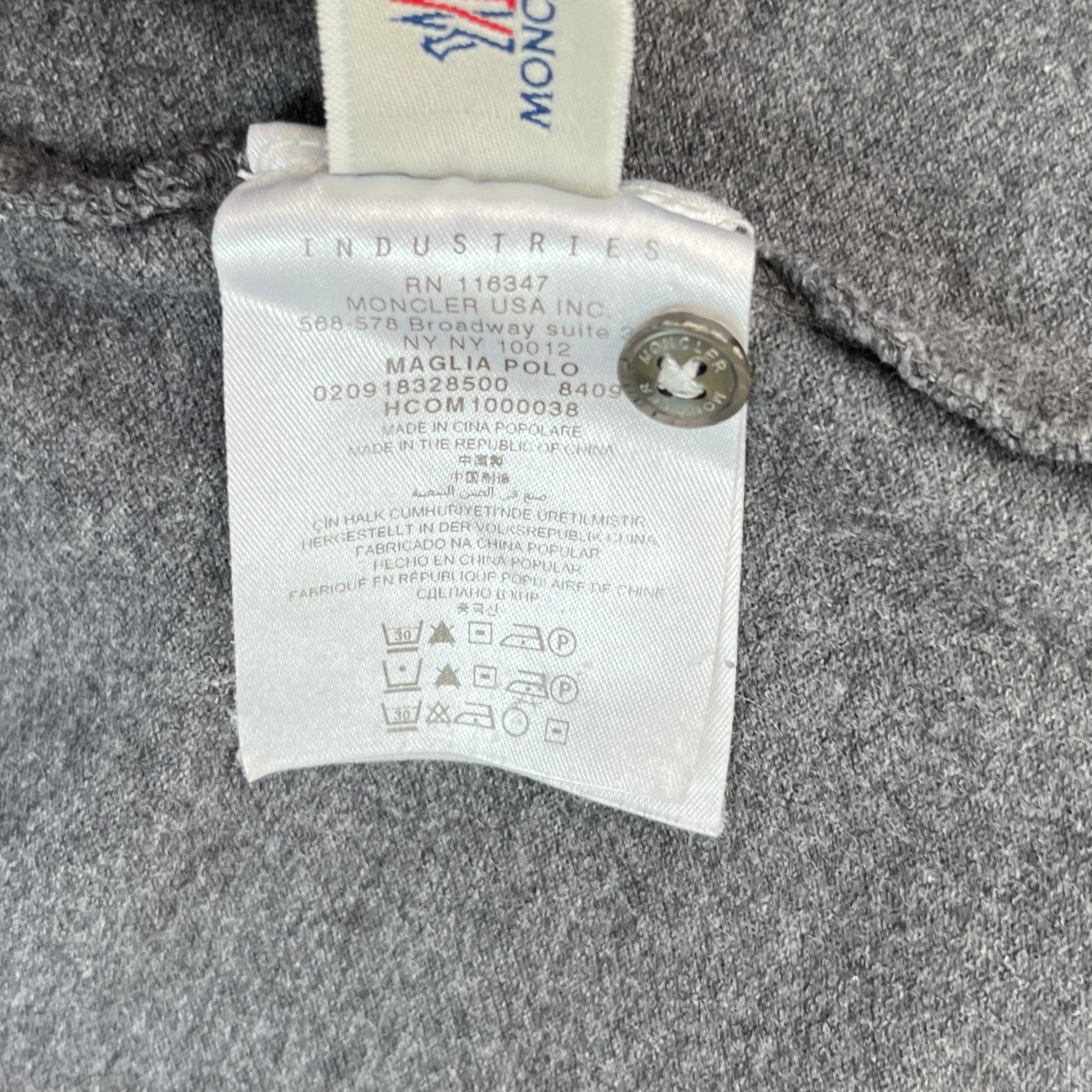 Men's Maglia Polo Shirt Grey Size XXL