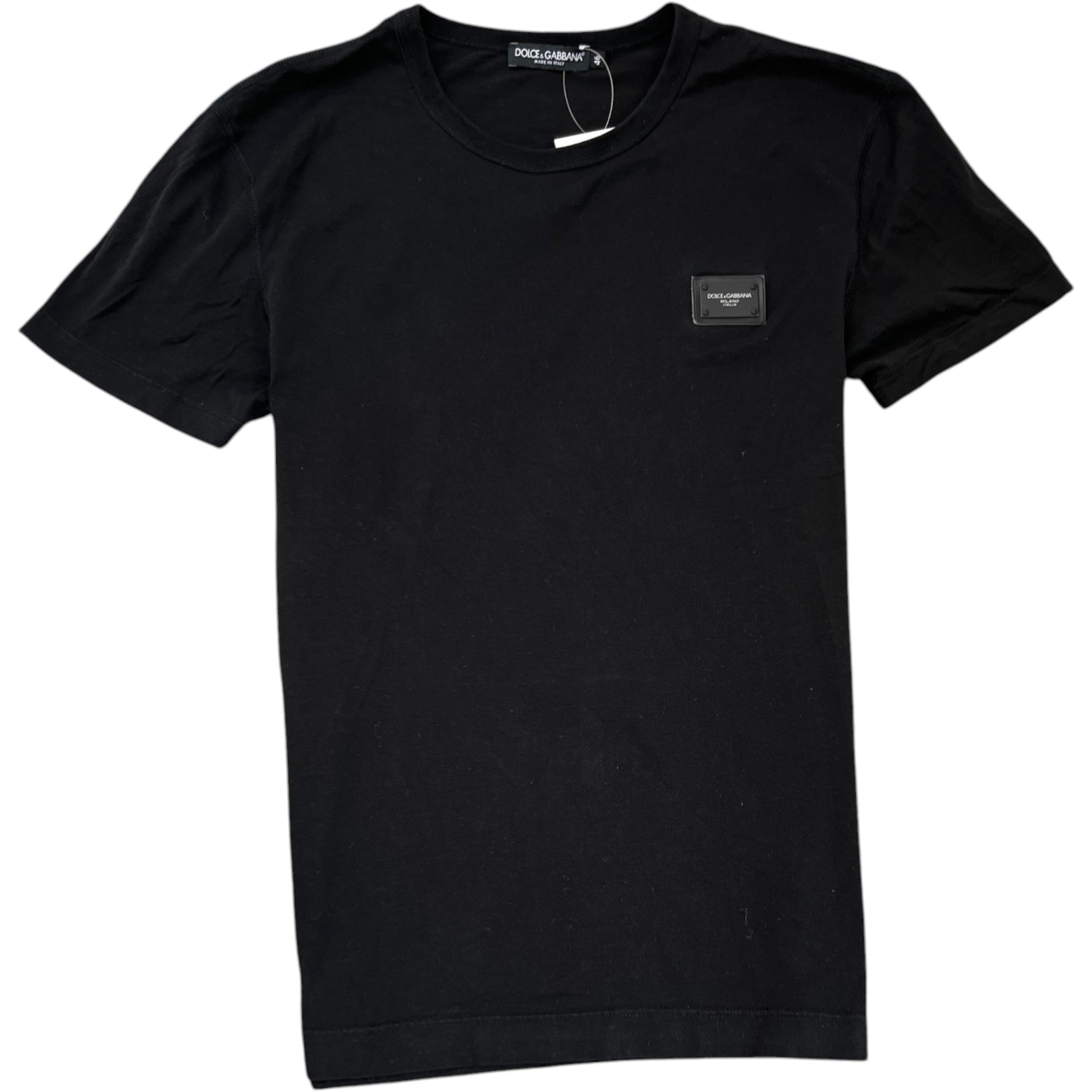 Men's Plaque Logo T-Shirt Black Size IT 46 / UK S