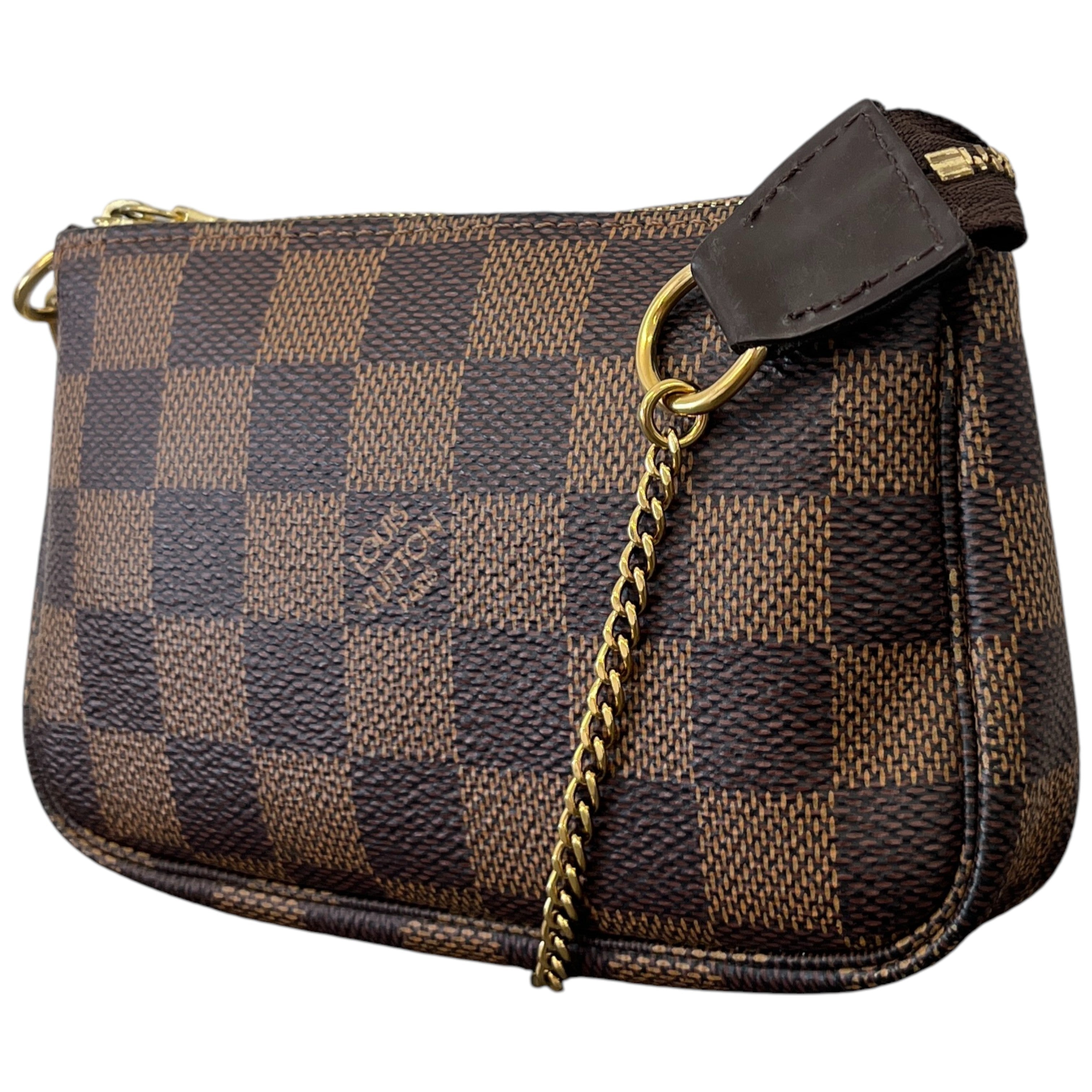 Women's Damier Ebene Mini Pochette Accessoires Bag Brown