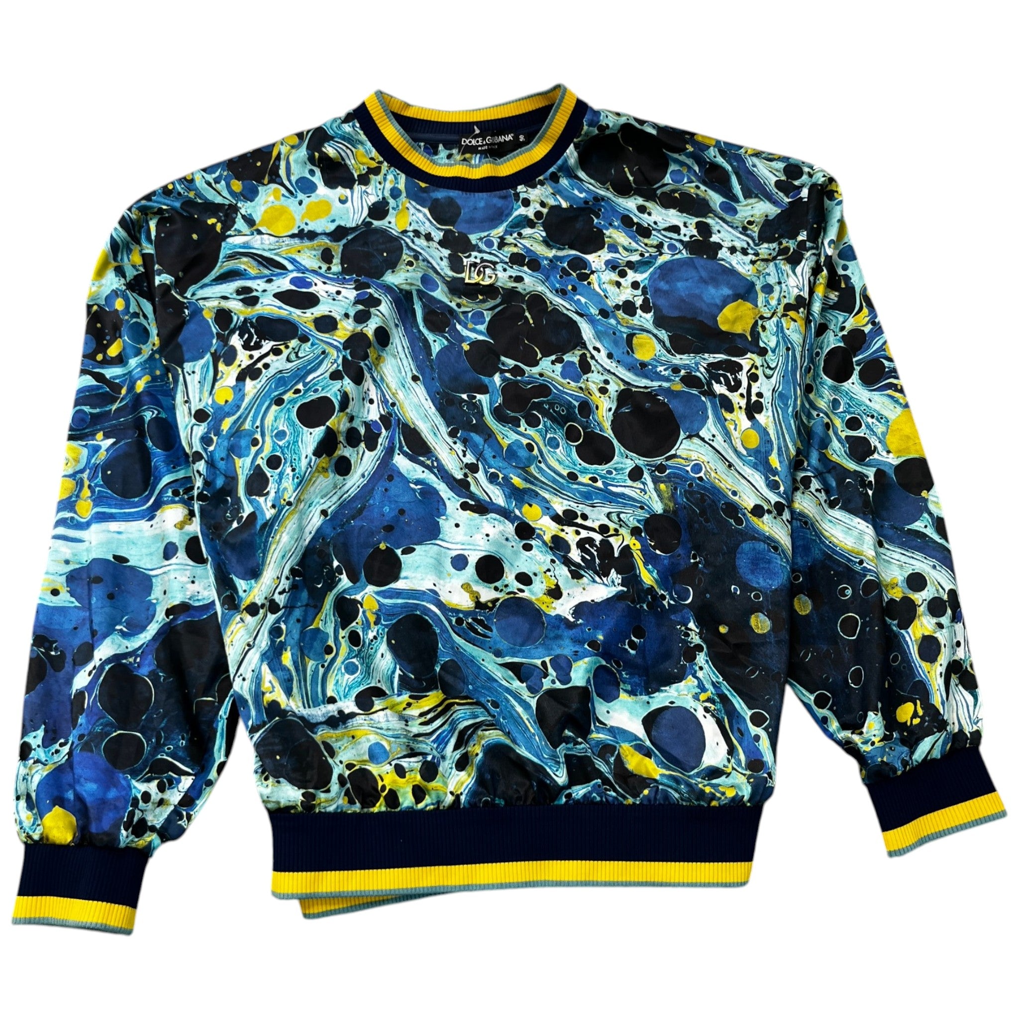 Men's Marbled Sweatshirt Blue Size IT 50 / UK L