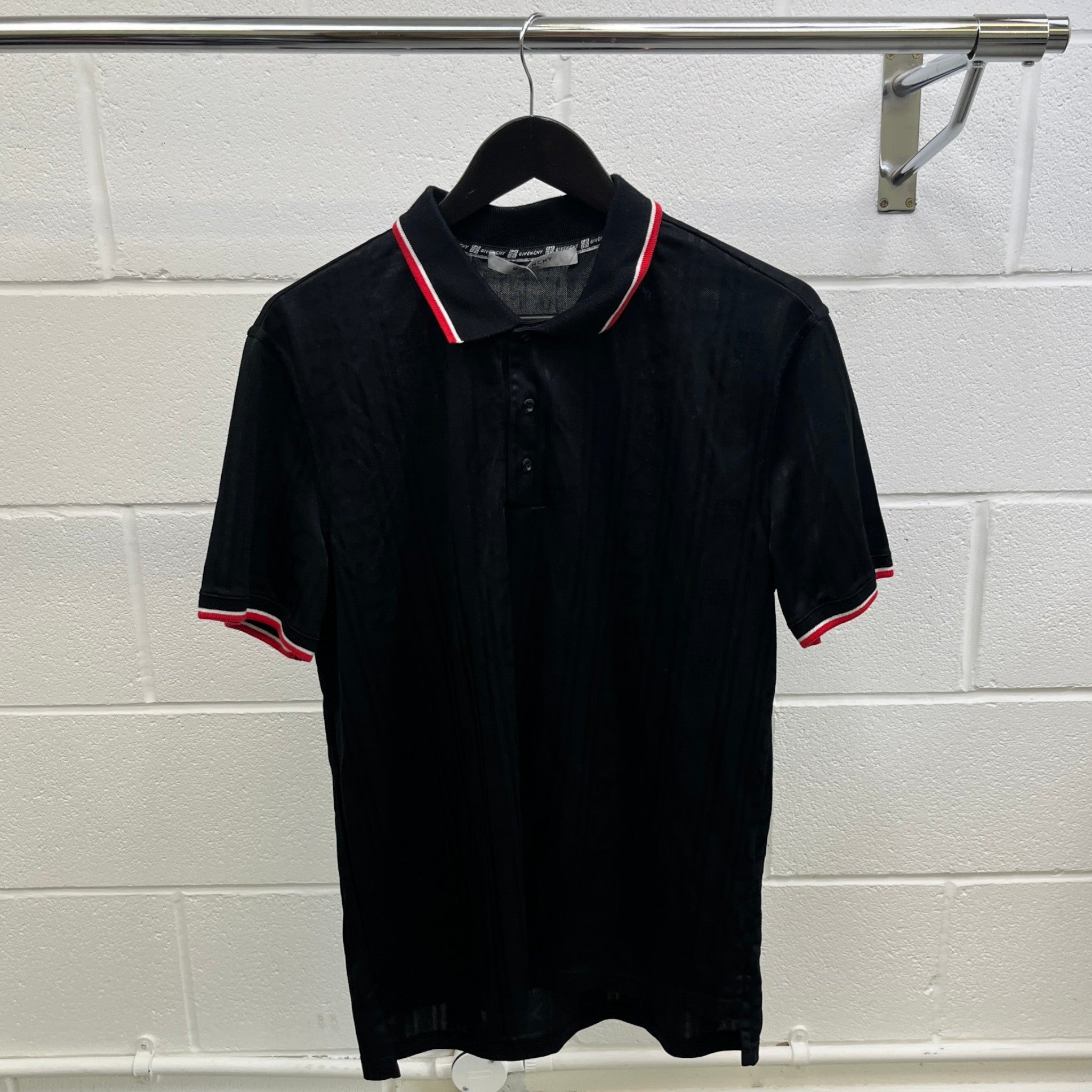 Men's Logo Polo Shirt Black Size XL