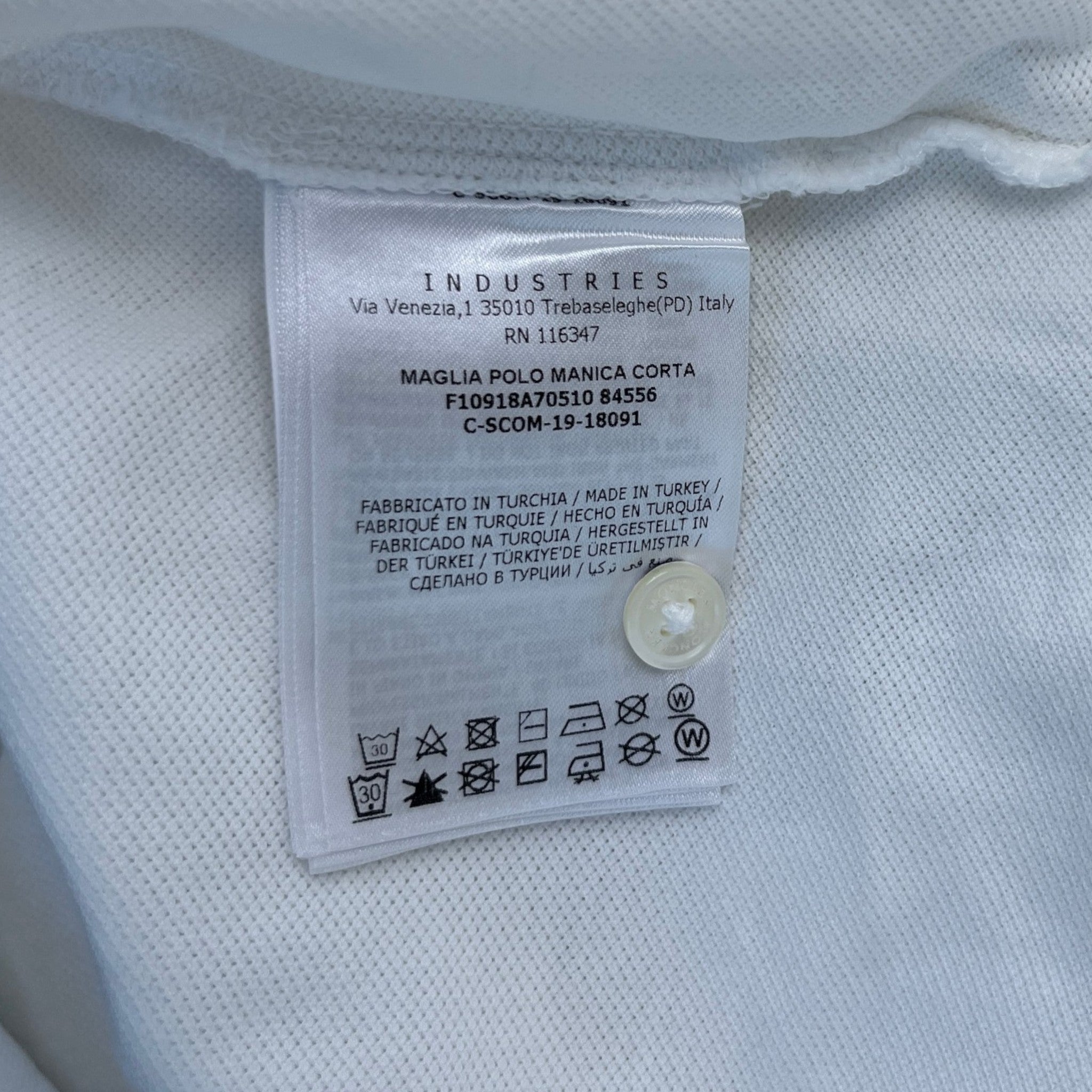 Men's Maglia Polo Shirt White Size M