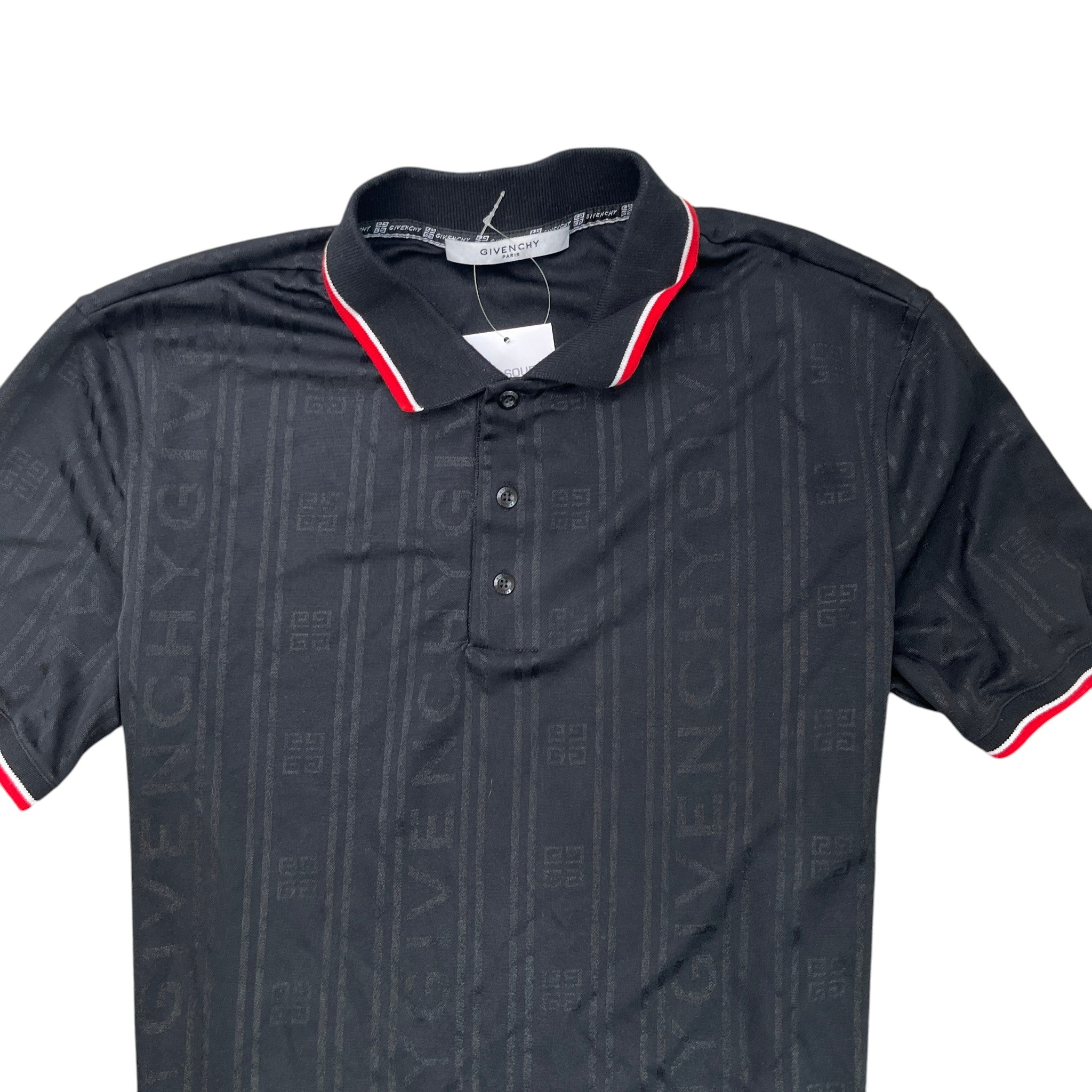 Men's Logo Polo Shirt Black Size XL
