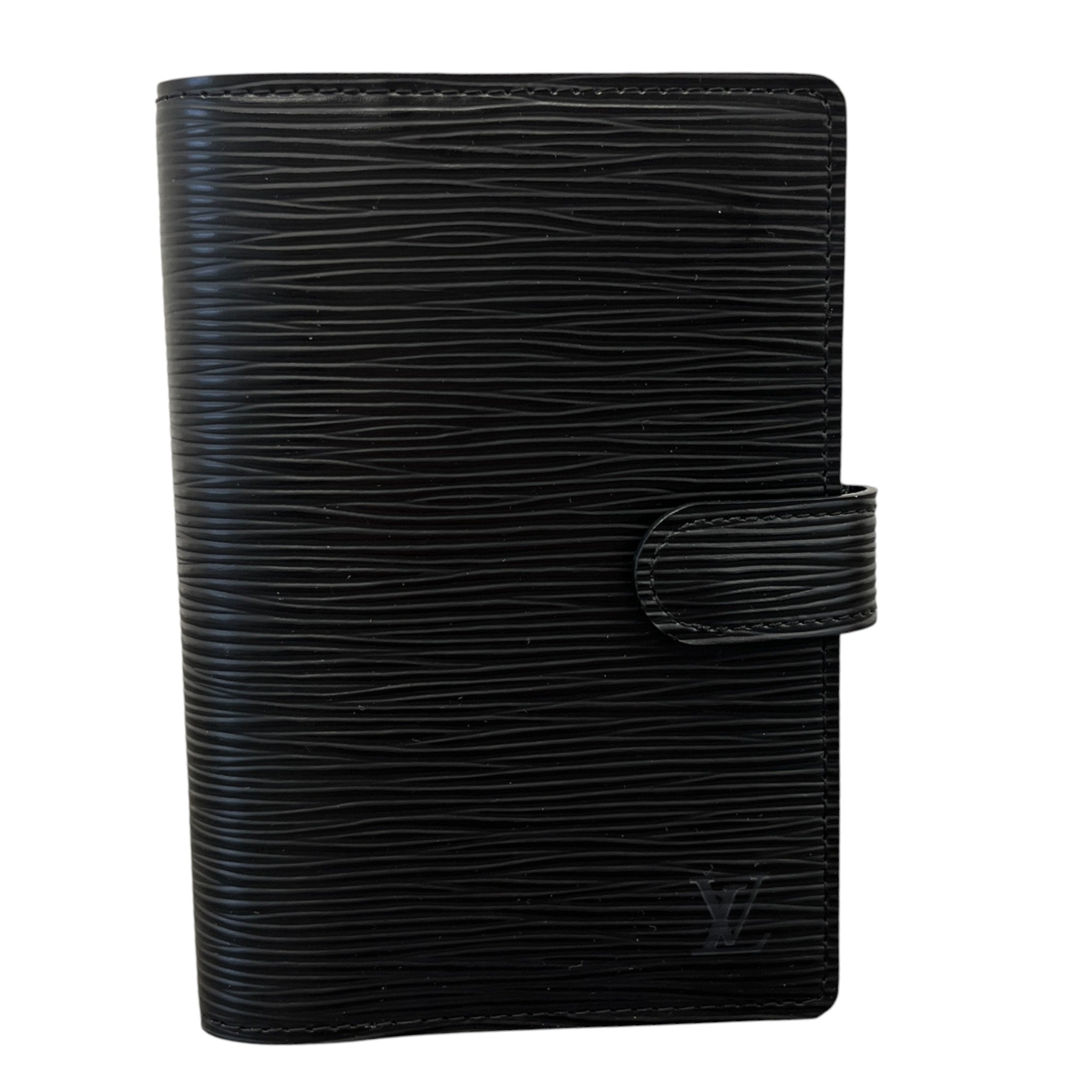 Women's Epi Leather Small Ring Agenda Notebook Black