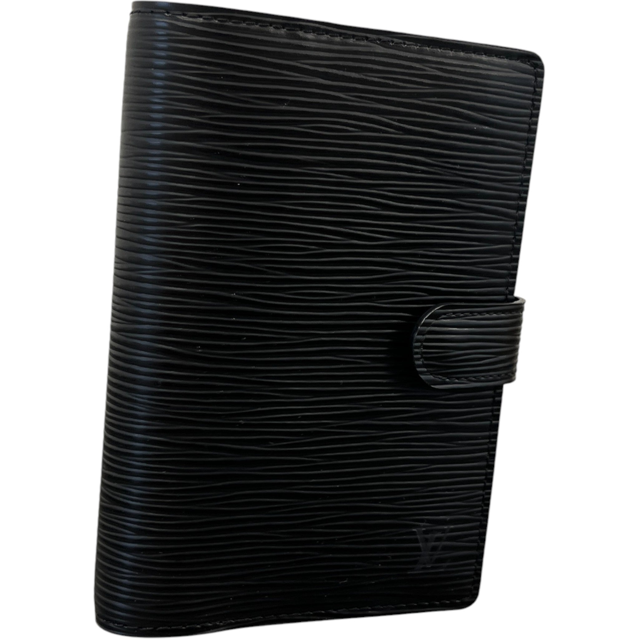 Women's Epi Leather Small Ring Agenda Notebook Black