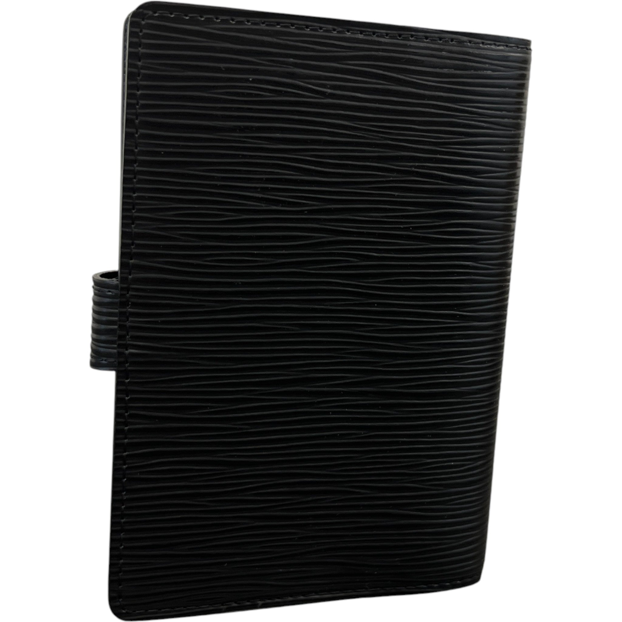 Women's Epi Leather Small Ring Agenda Notebook Black