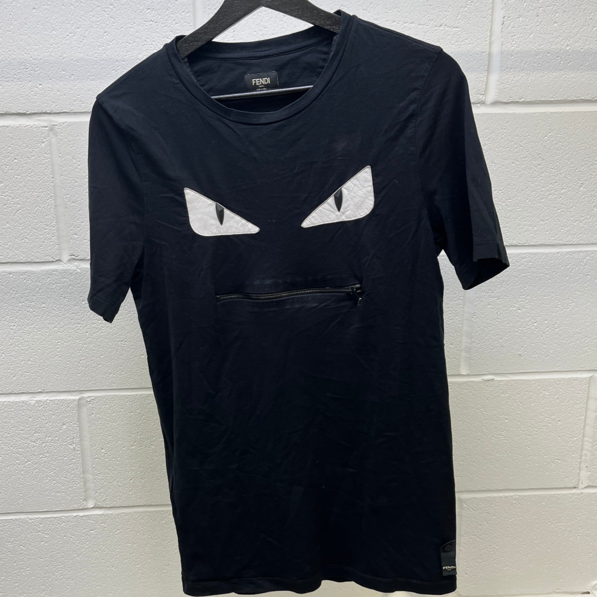 Men's Monster Face T-Shirt Black Size IT 48 / UK M