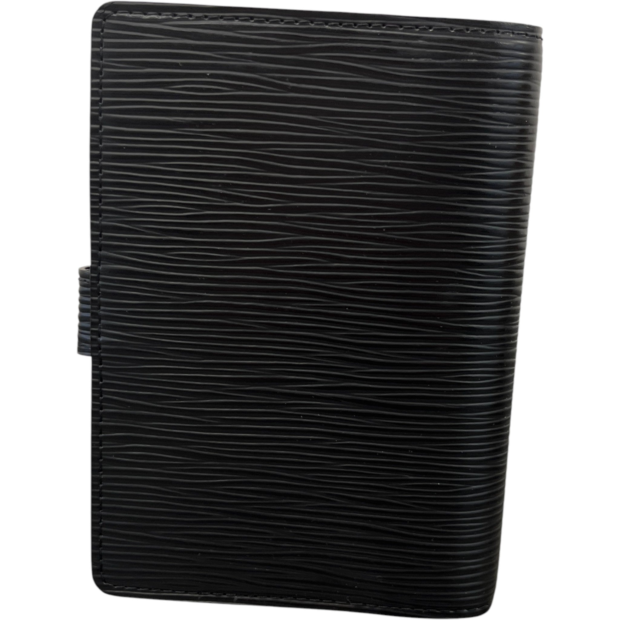 Women's Epi Leather Small Ring Agenda Notebook Black
