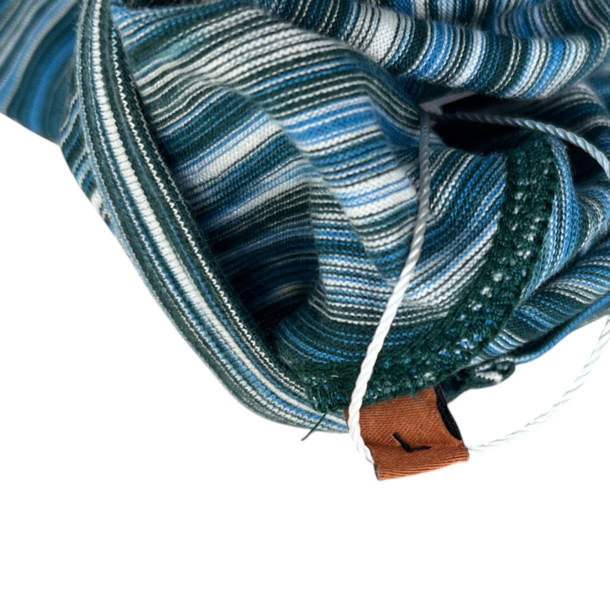 Men's Striped Cotton T-Shirt Blue Size L