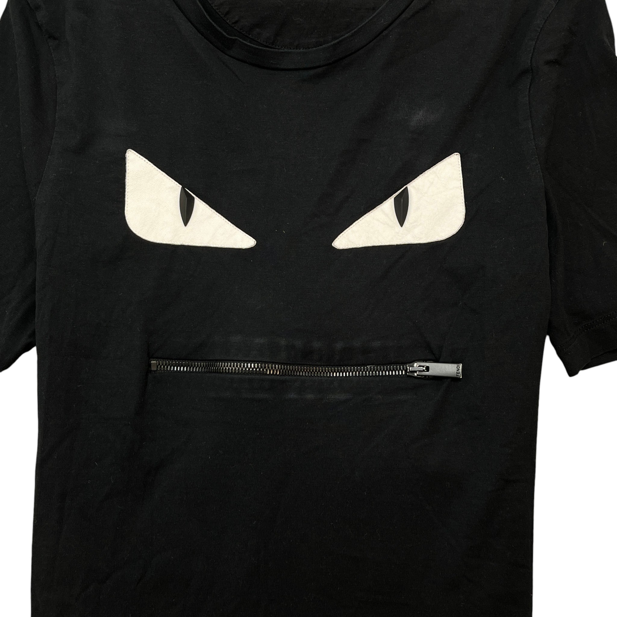 Men's Monster Face T-Shirt Black Size IT 48 / UK M