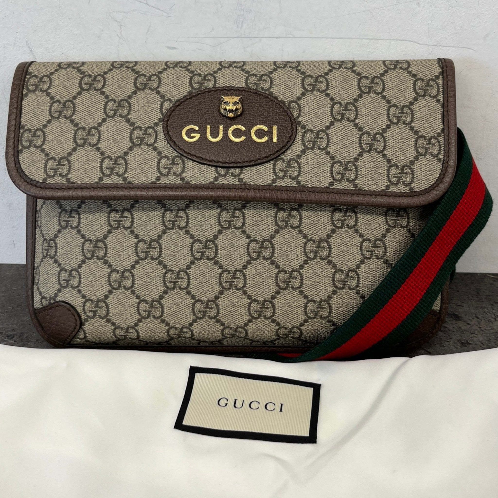 Men's Gg Supreme Neo Belt Bag Brown