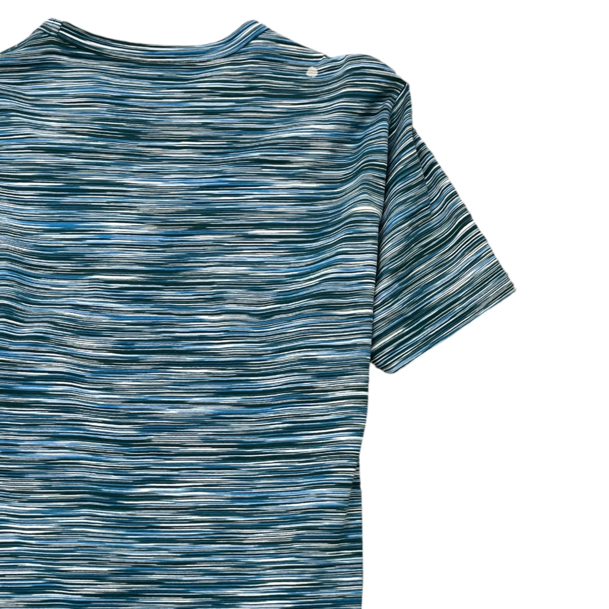 Men's Striped Cotton T-Shirt Blue Size L